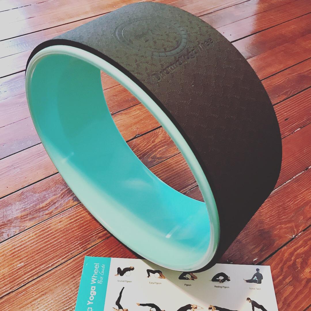 Dharma Yoga Wheel Basic - Spine Roller and Back Ring, Stretches Ligaments, Muscles with Foam Padding for Deeper Poses | Yogic Stretching and Alignment with Circle Design customer photo 1
