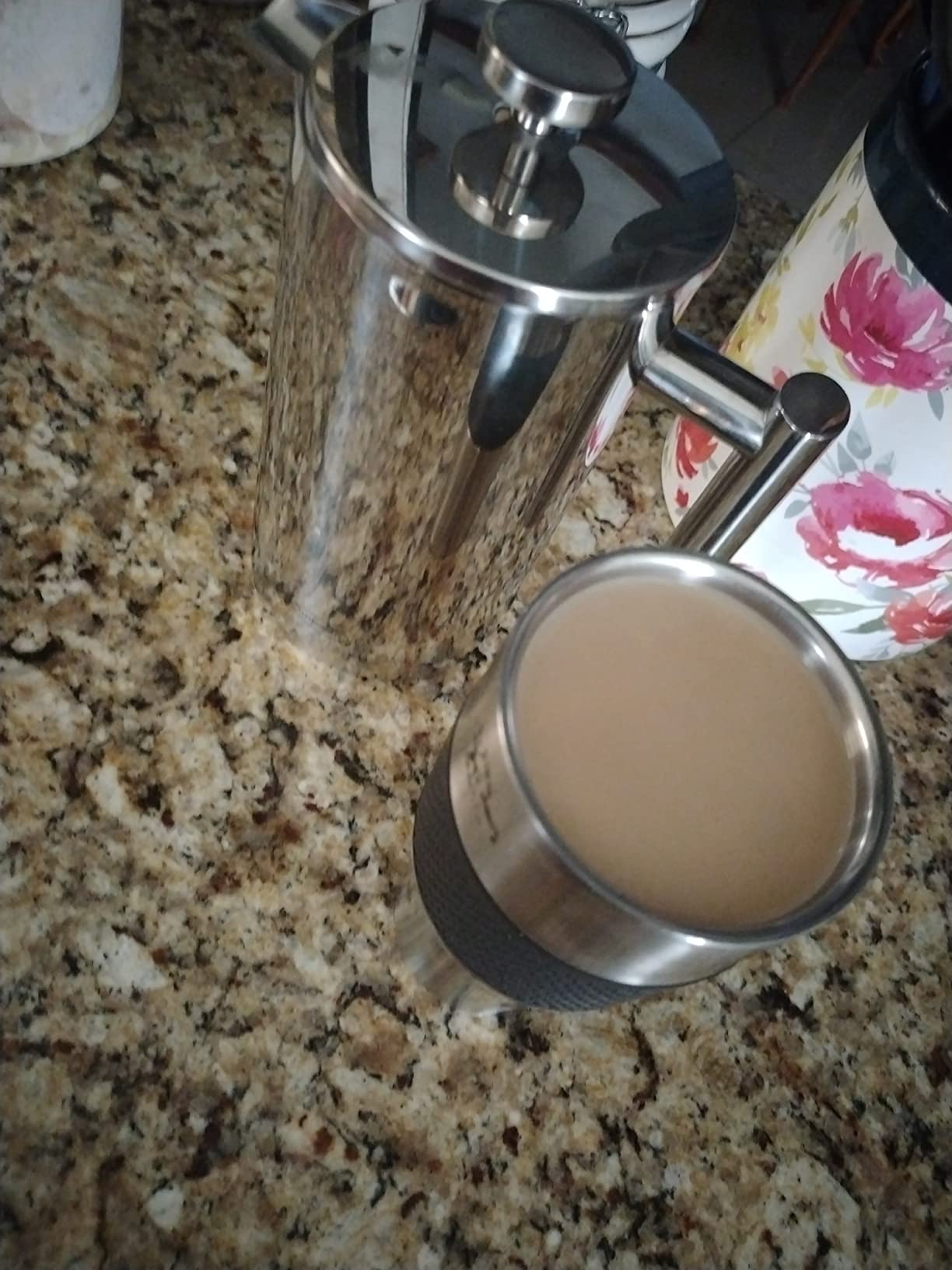 SterlingPro Extra Large Non-Toxic Insulated Stainless Steel French Press Coffee Maker, 1/2 Gallon/ 2L/ 64oz Capacity (59 oz Brew Yield) - Metal XXL Double Wall | Plastic Free | Mirror | 16 Cups/8 Mugs customer photo 2