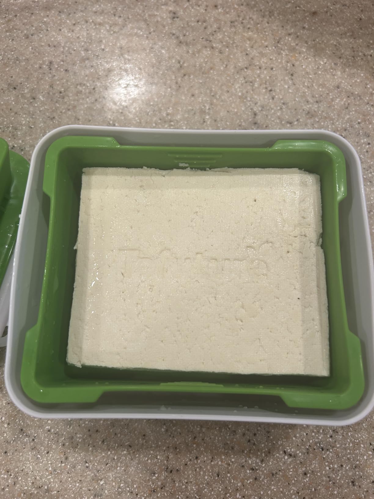 Tofuture Tofu Press | Patented Self-Contained | Vegan, Fits 8-16 oz Block | Mess-free tofu press. BPA-free polypropylene. Dishwasher safe. 225-450g blocks. Silken tofu, extra firm tofu, paneer maker customer photo 1