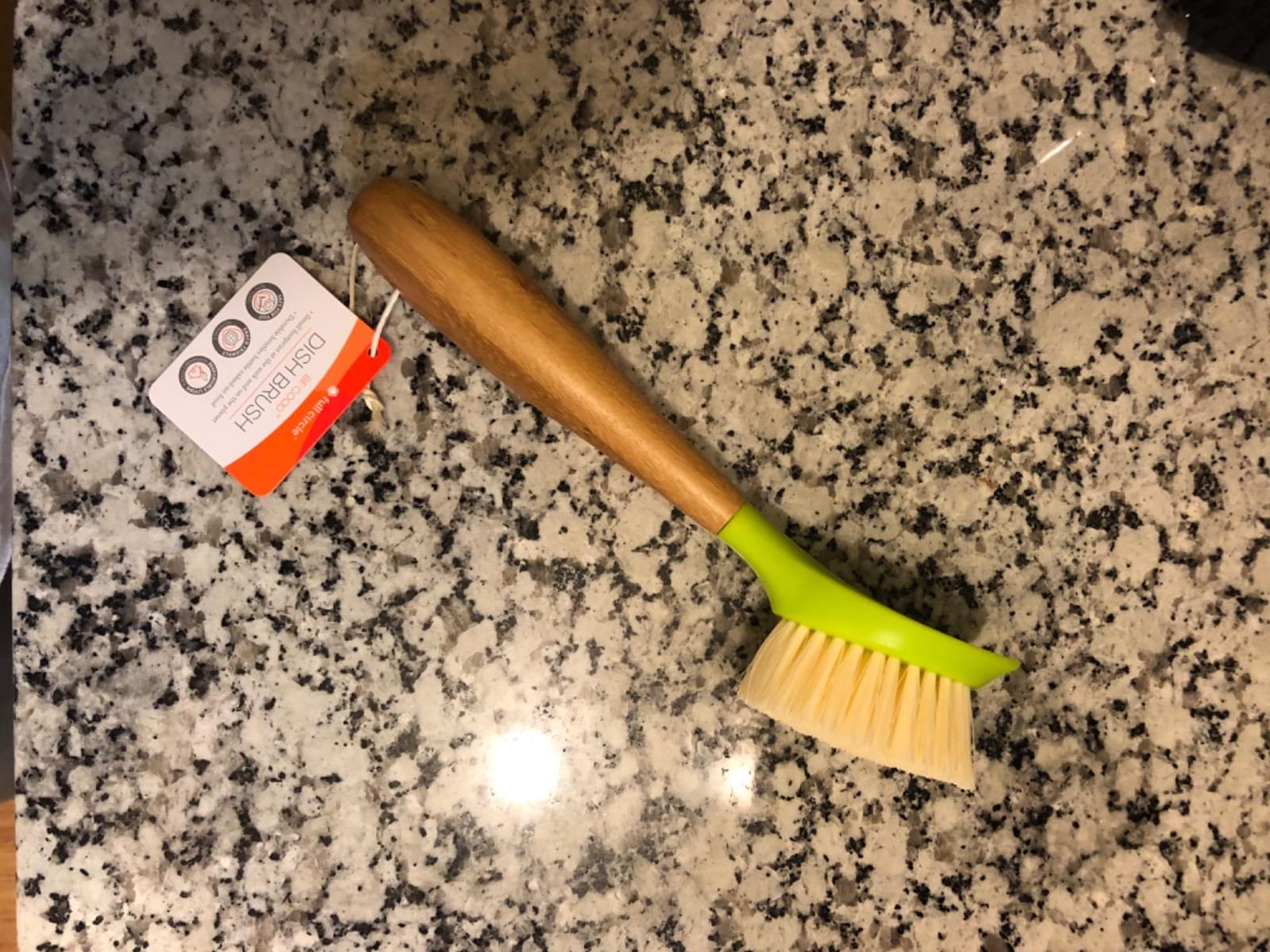 Full Circle Kitchen Dish Brush, Bamboo Handle & Strong Bristles, White 1pk customer photo 2