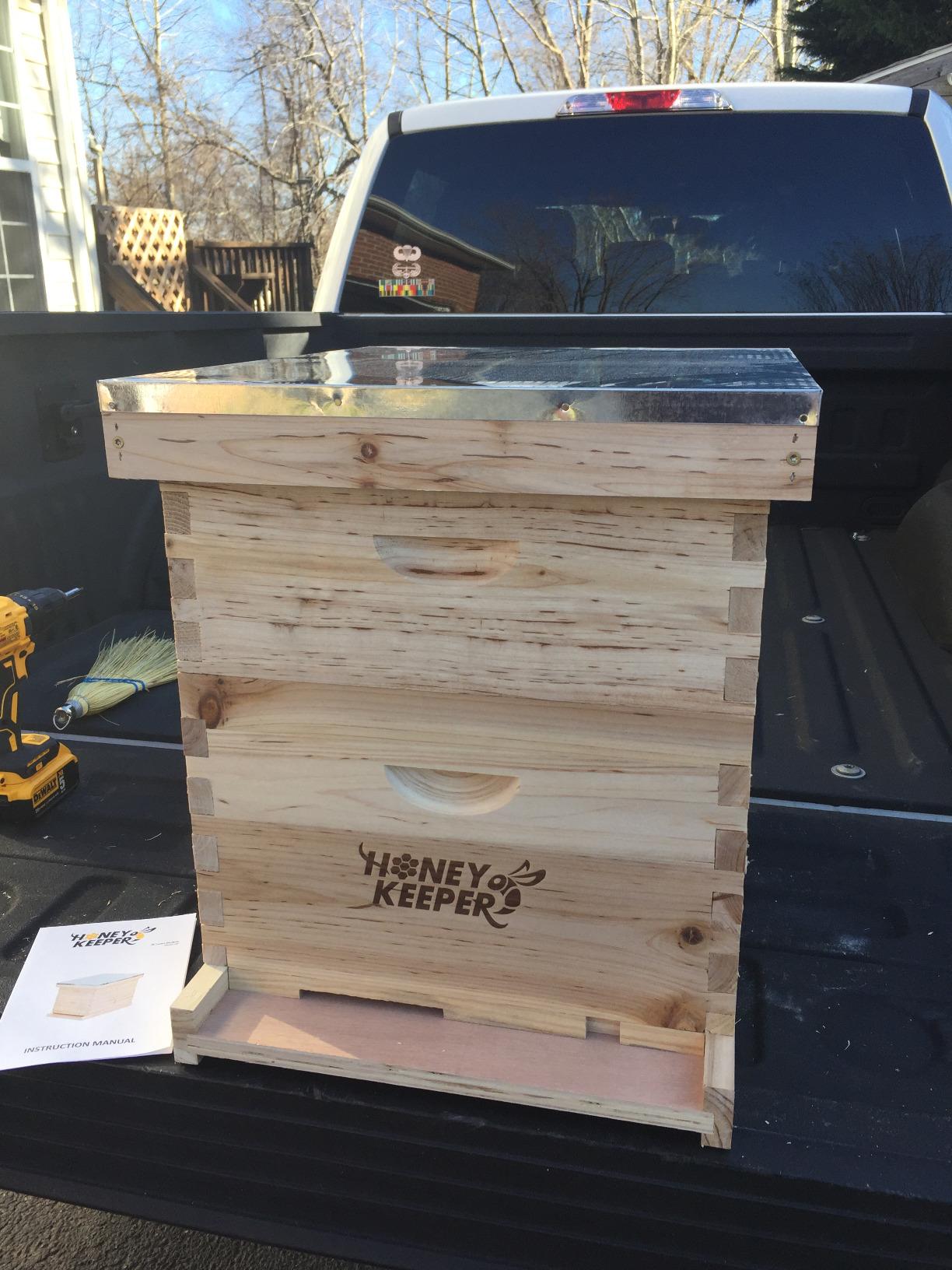 Honey Keeper Beehive 20 Frame Complete Box Kit (10 Deep and 10 Medium) with Metal Roof for Langstroth Beekeeping customer photo 1