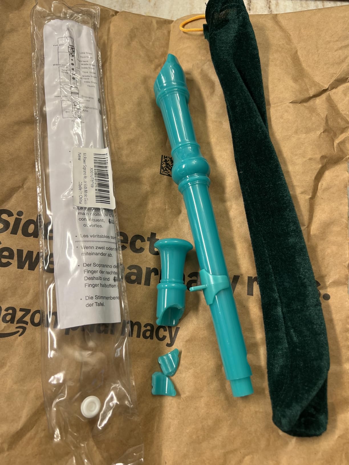 Mr.Power Soprano Recorder German Style C Key 8 Holes Easy Instrument for Beginners School Student Home Entertainment (Blue) customer photo 2