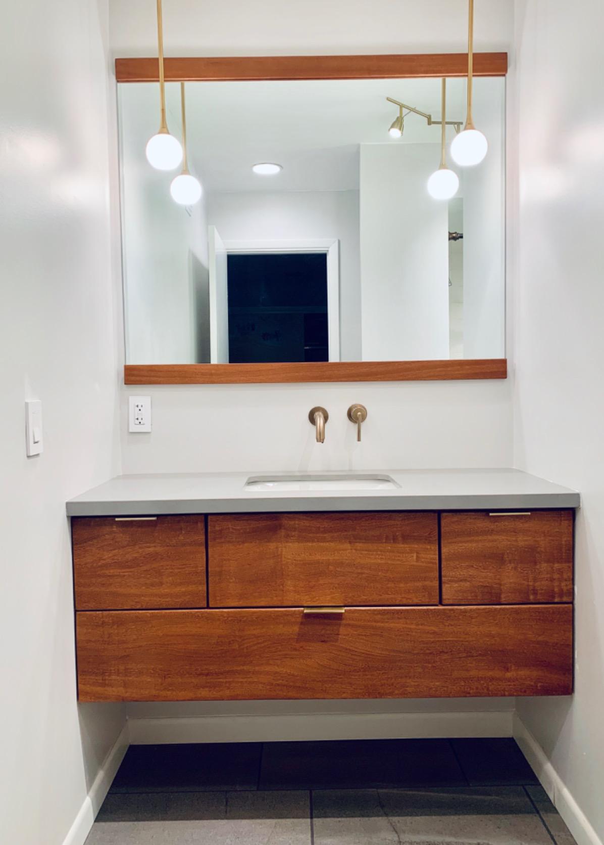 Delta Trinsic Wall Mount Bathroom Faucet 2 Hole, Brushed Gold Bathroom Sink Faucet for Vanity, Champagne Bronze T3559LF-CZWL customer photo 2