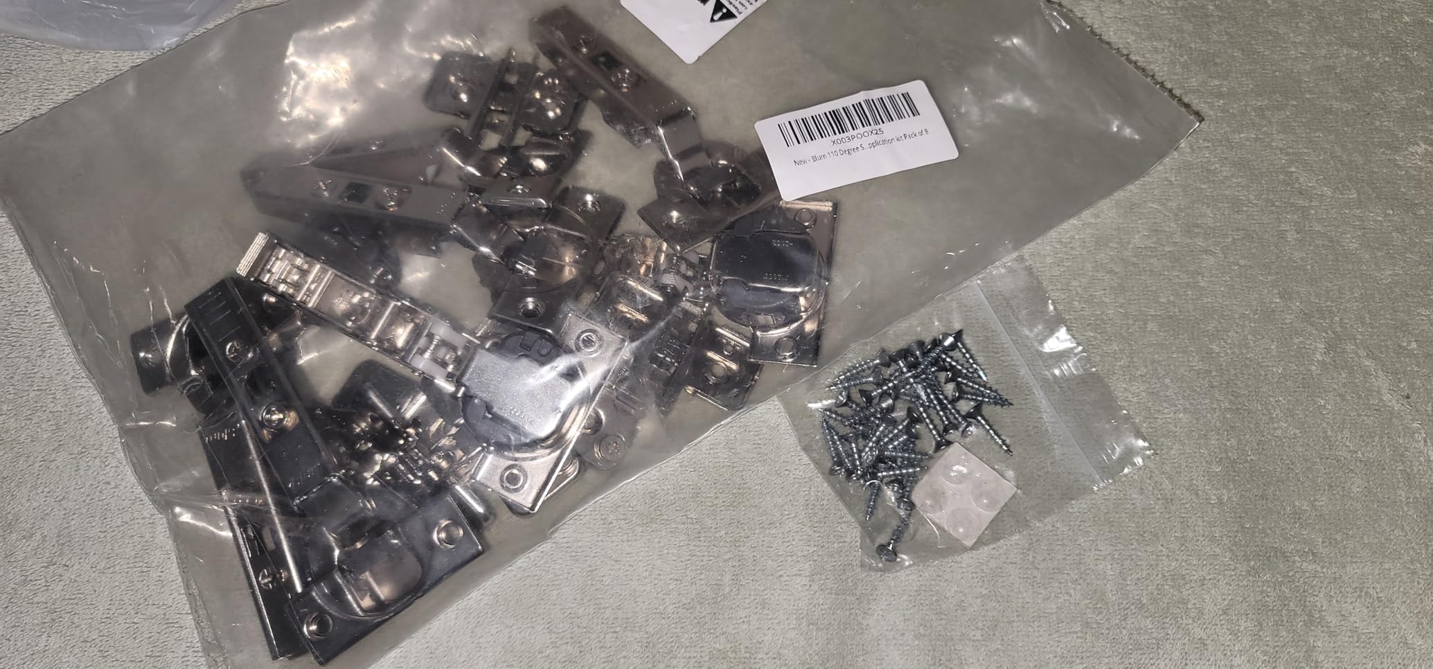 Blum Clip top BLUMOTION Hinge Kit (1 Kit), Full Overlay, 110° Opening Angle, Steel, Soft Close Euro-Style Hinges with Clip Mounting Plate for Frameless Cabinets customer photo 2