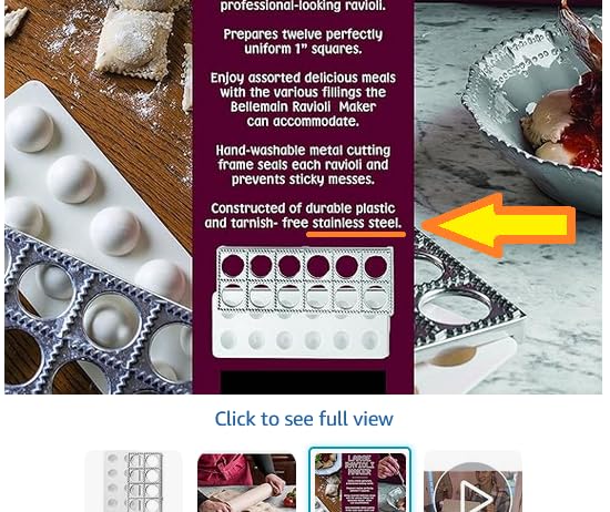 Bellemain Ravioli Mold & Press, Easy Homemade Ravioli Maker | Pasta Cutter customer photo 1