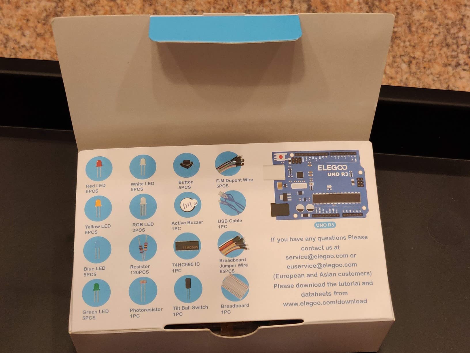 ELEGOO UNO R3 Basic Starter Kit with Tutorial Compatible with Arduino IDE customer photo 2