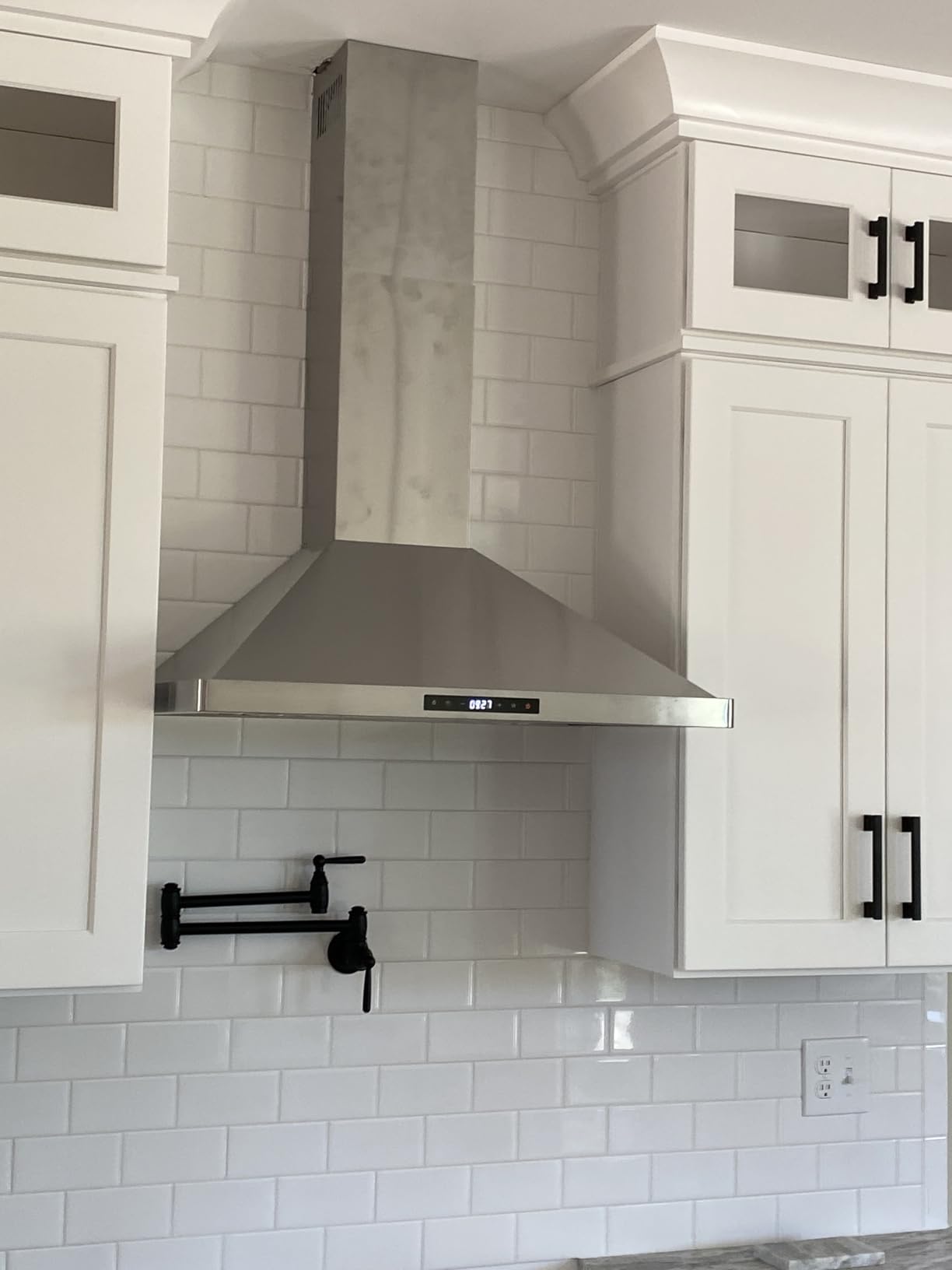 30 in. Vista Coll 380 CFM Ducted Wall Mount Range Hood LED, Stainless Steel | Cosmo COS-63175S Soft Touch Controls, 3 Fan Speeds, Permanent Dishwasher-Safe Baffle Filters, Backdraft Damper customer photo 2
