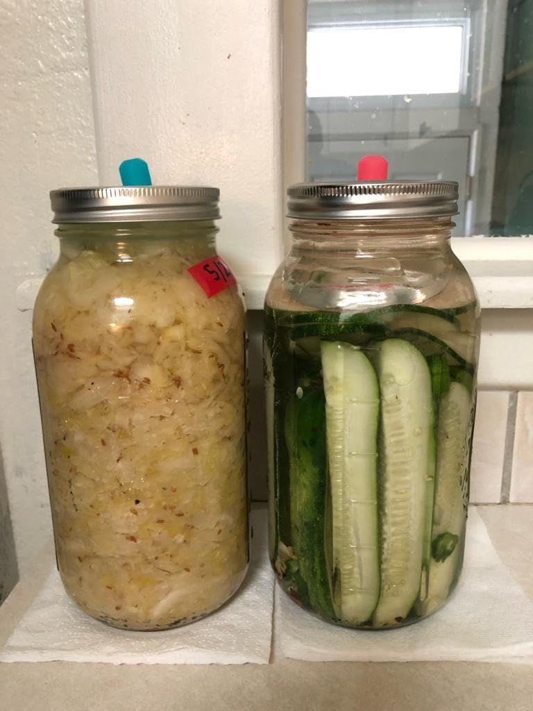 Masontops Pickle Pipes - Airlock Fermentation Lids - Fermentation Kit for Small Mouth Mason Jar Sauerkraut & Pickle Kit Fermentation Jar not Included customer photo 1