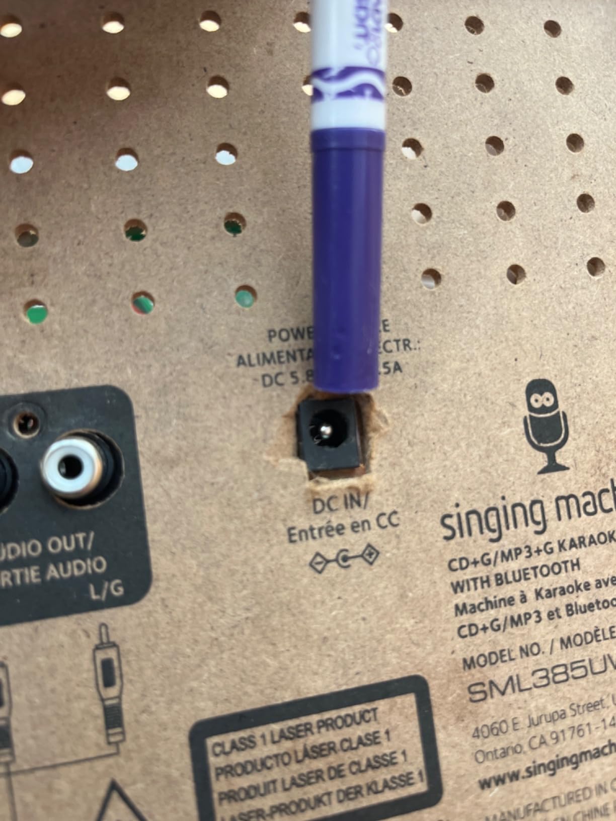 Singing Machine Portable Karaoke Machine for Adults & Kids with Wired Microphone, White - Built-In Speaker, Bluetooth with LED Disco Lights - Karaoke System with CD+G Player & USB Connectivity customer photo 2