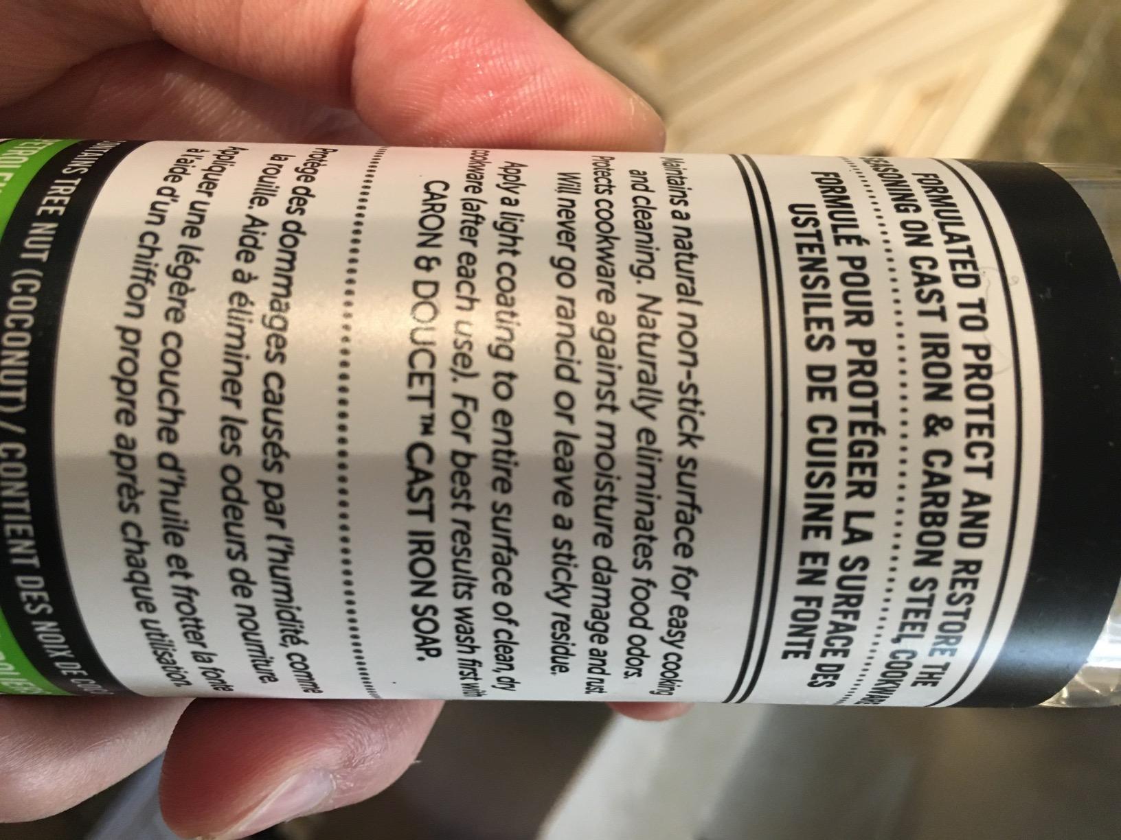 CARON & DOUCET - Cast Iron Seasoning & Cleaning Oil | 100% Plant-Based & Food Grade! | Best for Seasoning, Restoring, Curing and Care (8oz) customer photo 1