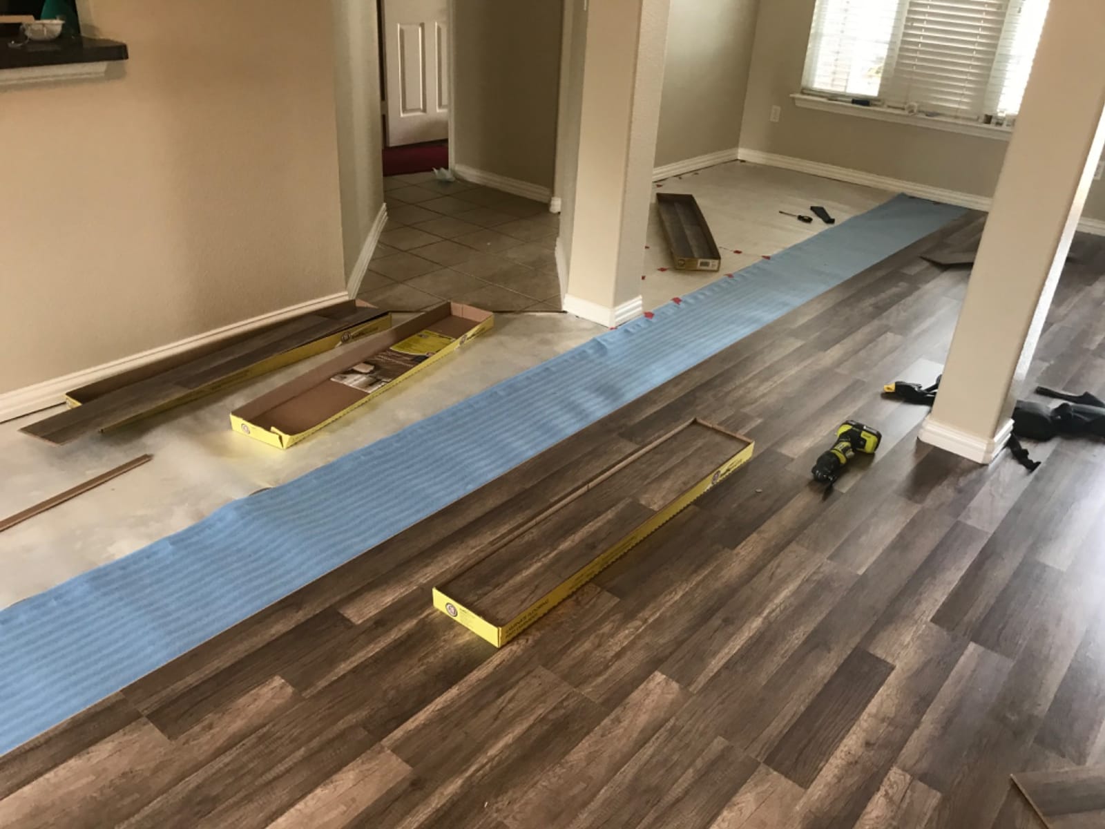 3in1 Vapor Barrier Flooring Underlayment w/Overlap and pre-Attached Tape Strip - Bestlaminate- 2mm - 100sq.ft roll customer photo 1