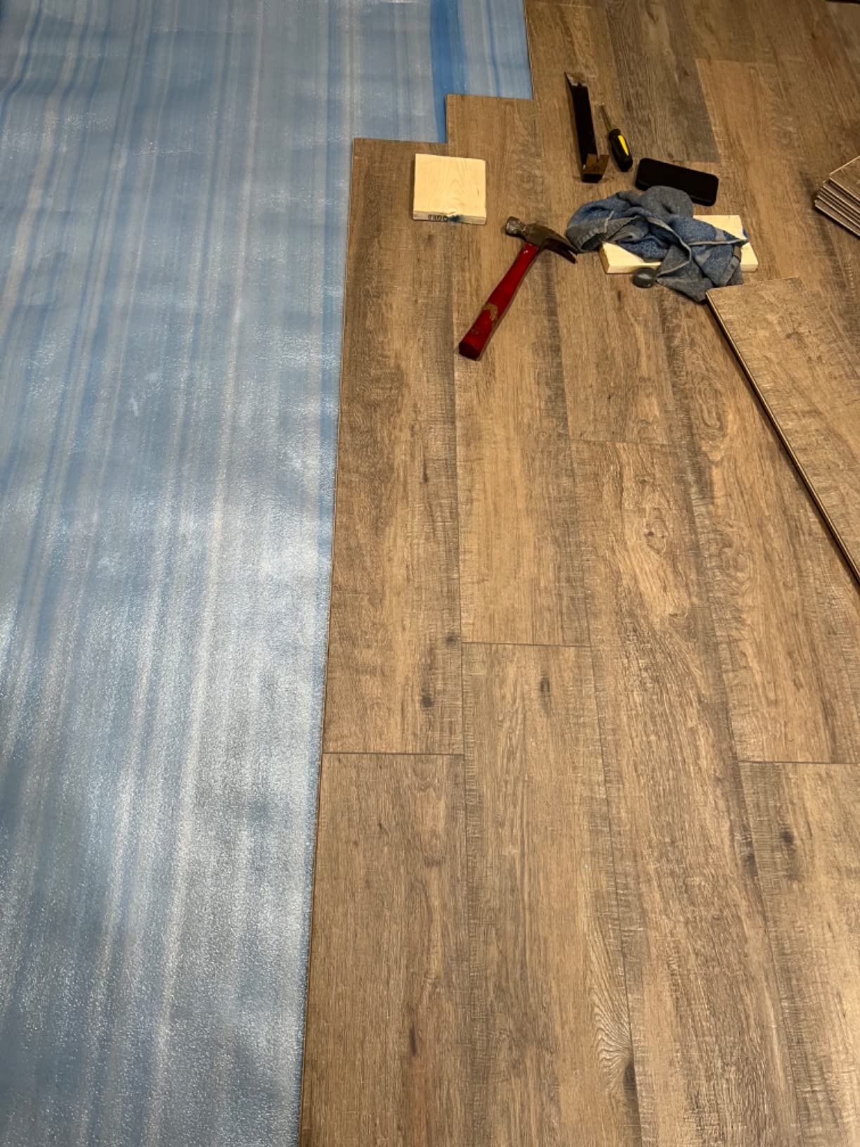 3in1 Vapor Barrier Flooring Underlayment w/Overlap and pre-Attached Tape Strip - Bestlaminate- 2mm - 100sq.ft roll customer photo 2