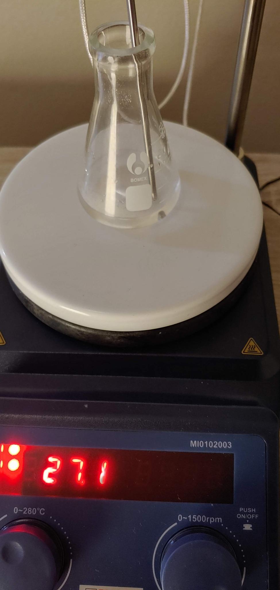 FOUR E'S SCIENTIFIC Magnetic Stirrer Hot Plate, 280℃/536°F, Max 5L, 110V | 100-1500rpm, 600W, 5 Inch Plate with Temp Probe Sensor & Stir Bar customer photo 1