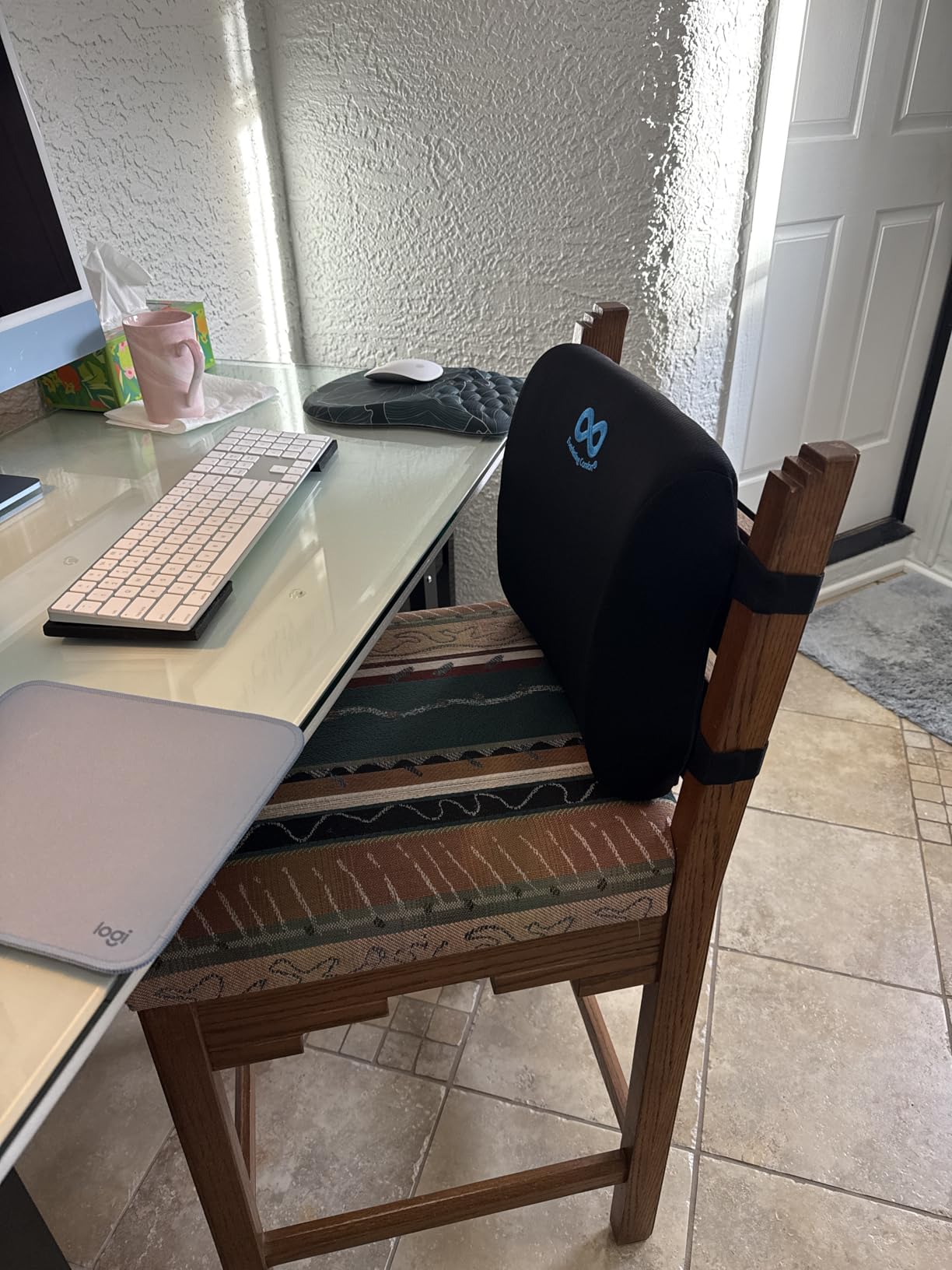 Everlasting Comfort The Original Lumbar Support Pillow for Office Chair - Improves Posture, Promotes Back Pain Relief - Superior Back Support for Gaming and Desk Chairs - Lumbar Pillow for Car, Couch customer photo 2