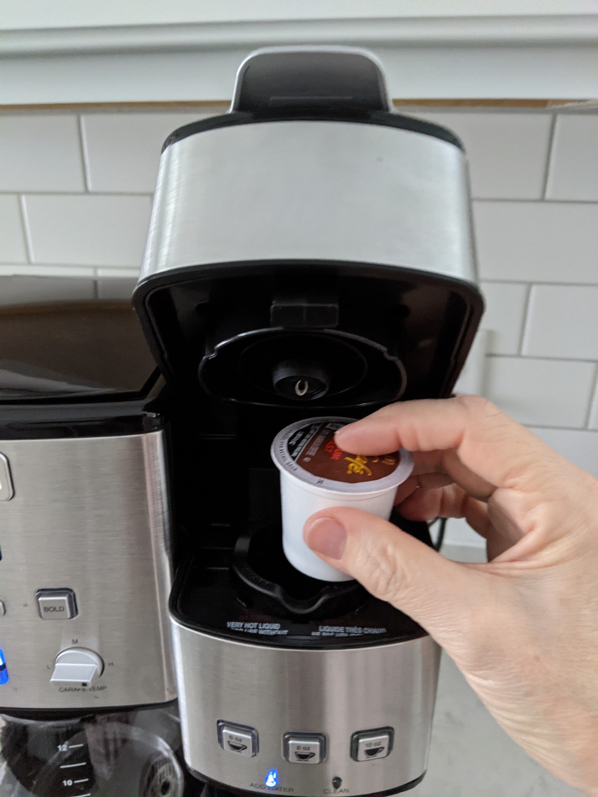 Cuisinart Single Serve + 12 Cup Coffee Maker, Offers 3-Sizes: 6-Ounces, 8-Ounces and 10-Ounces, Stainless Steel, SS-15P1 customer photo 2