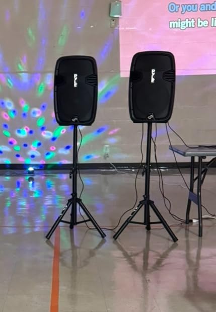 Pyle Active + Passive PA Systems - Dual 8inch 700 Watt Max Power Output Speaker with Microphone, Bluetooth Wireless Streaming, MP3/USB/SD/AUX Readers, Speaker Stands- Pyle PPHP849KT customer photo 2
