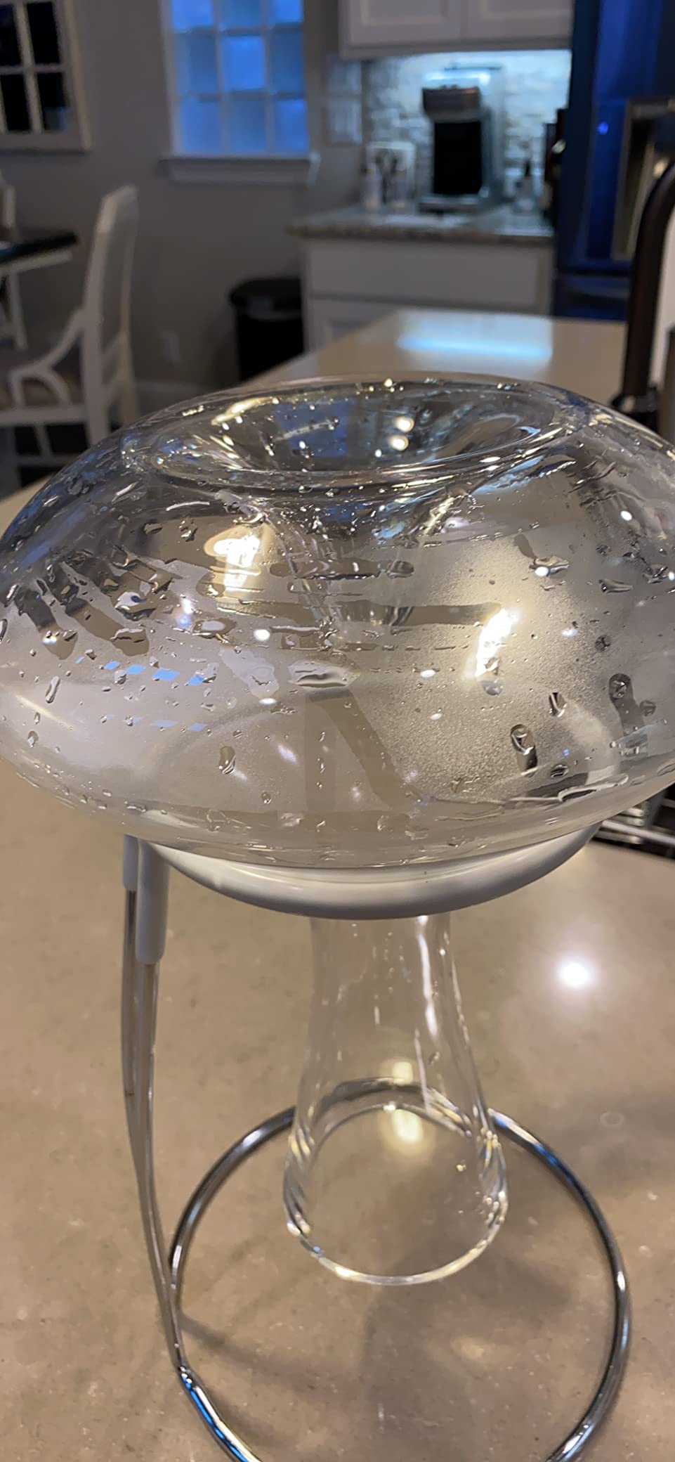 Lily's Home Wine Decanter Drying Stand with Rubber Coated Top to Prevent Scratches, Includes Cleaning Brush, For Standard Large Bottomed Wine Decanters, Decanter and Wine Glass NOT Included customer photo 2
