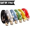 CableGeeker Cat7 Shielded Flat Ethernet Patch Cables 7ft 6Pack, Multicolor customer photo 2