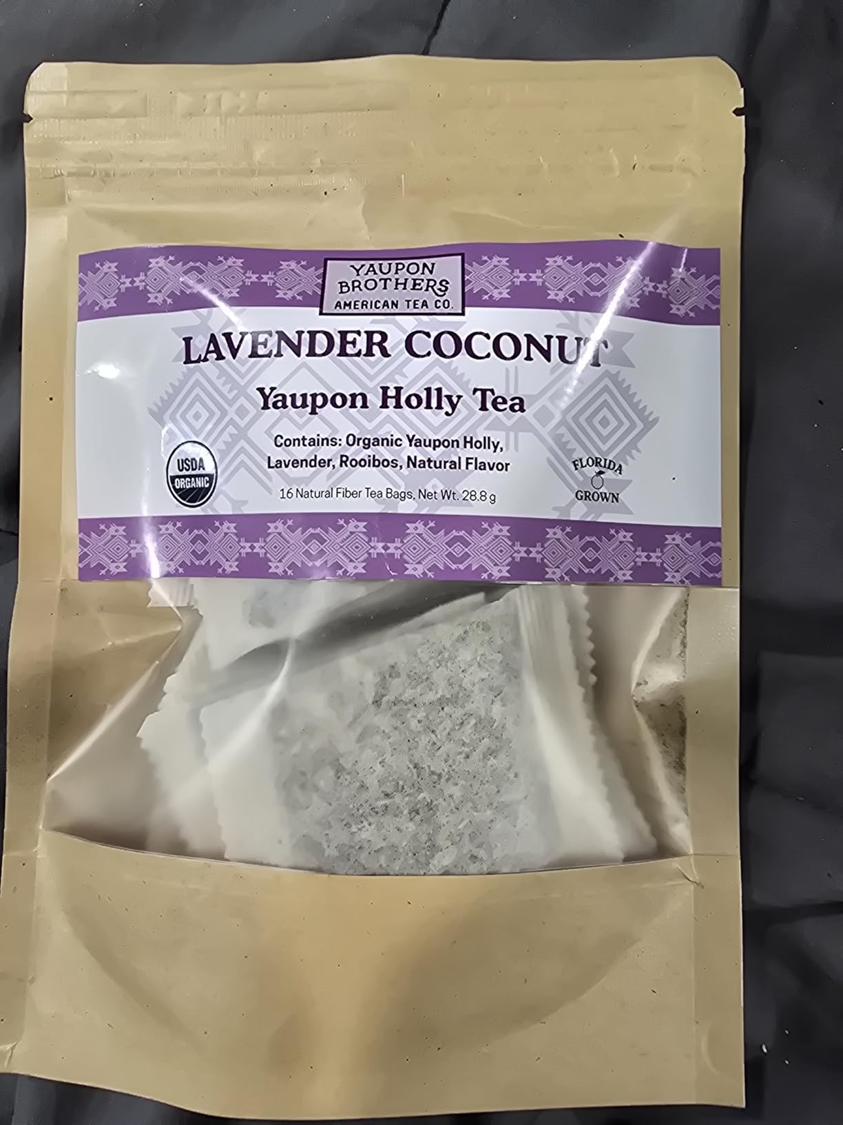 Yaupon Brothers Lavender Coconut Yaupon Tea, Organic, 16 Tea Bags customer photo 2