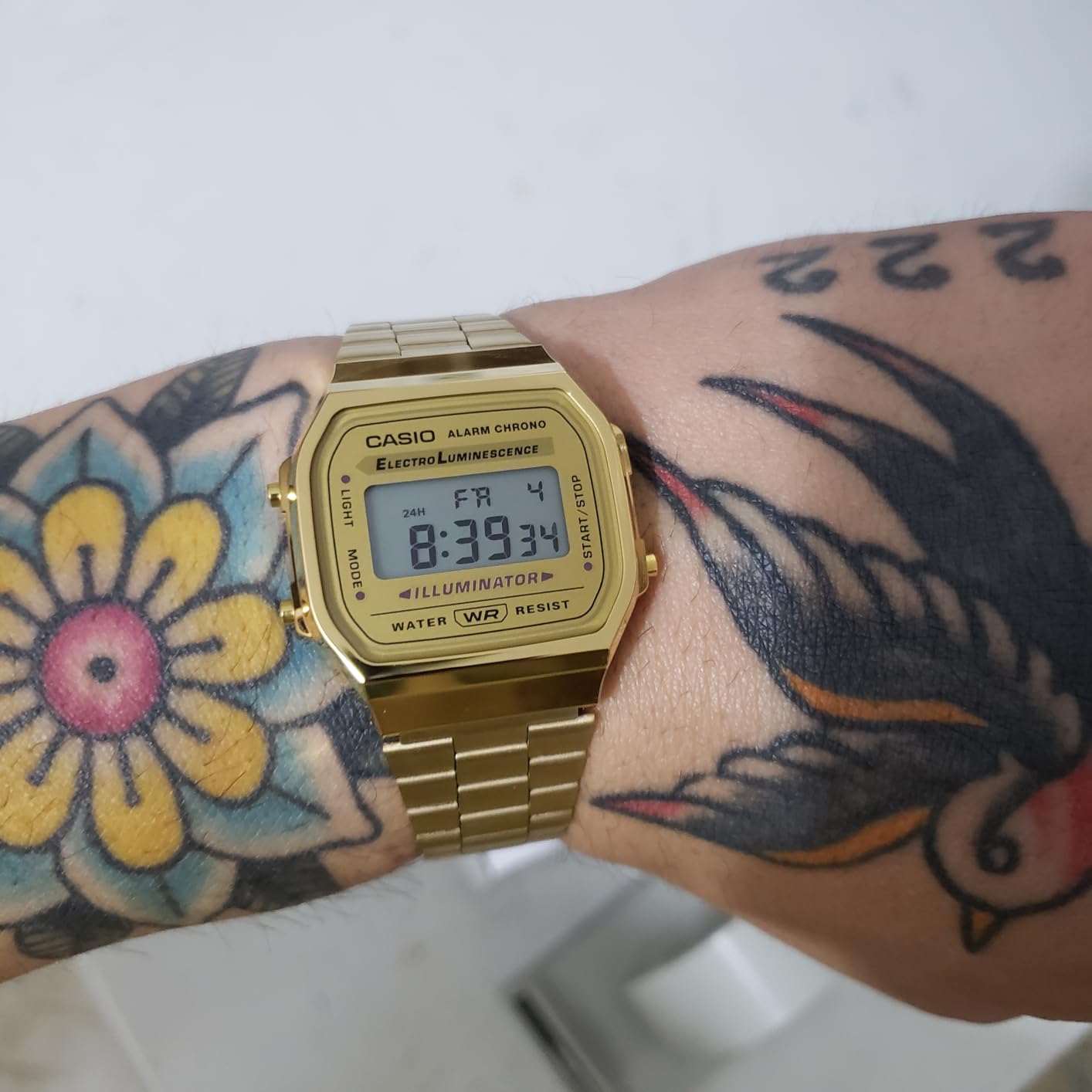 Casio Vintage Gold-Tone Stainless Steel Digital Watch 38.6x36.3mm - A168WG-9VT customer photo 1