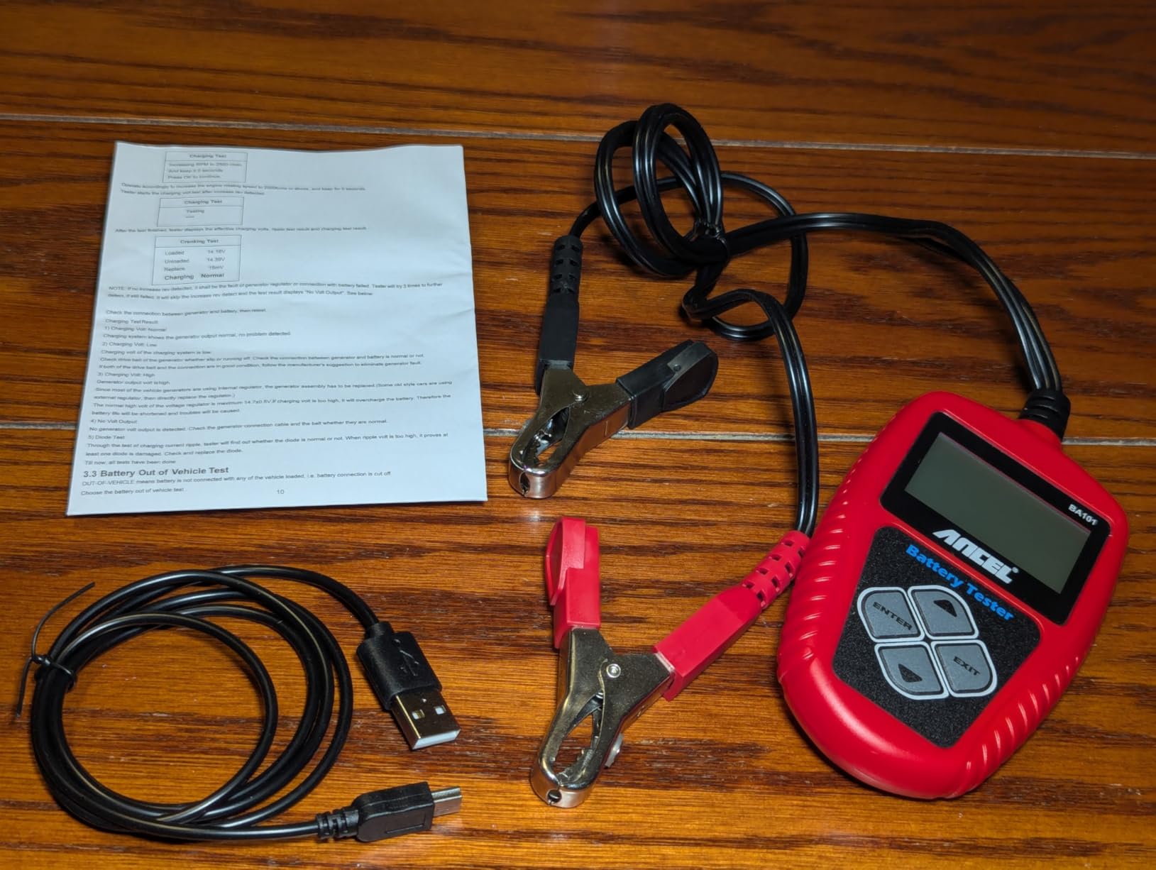 ANCEL BA101 Car Battery Tester, 12V Digital Automotive Alternator Meter Diagnostic Tool, 100-2000 CCA Load Capacity customer photo 2