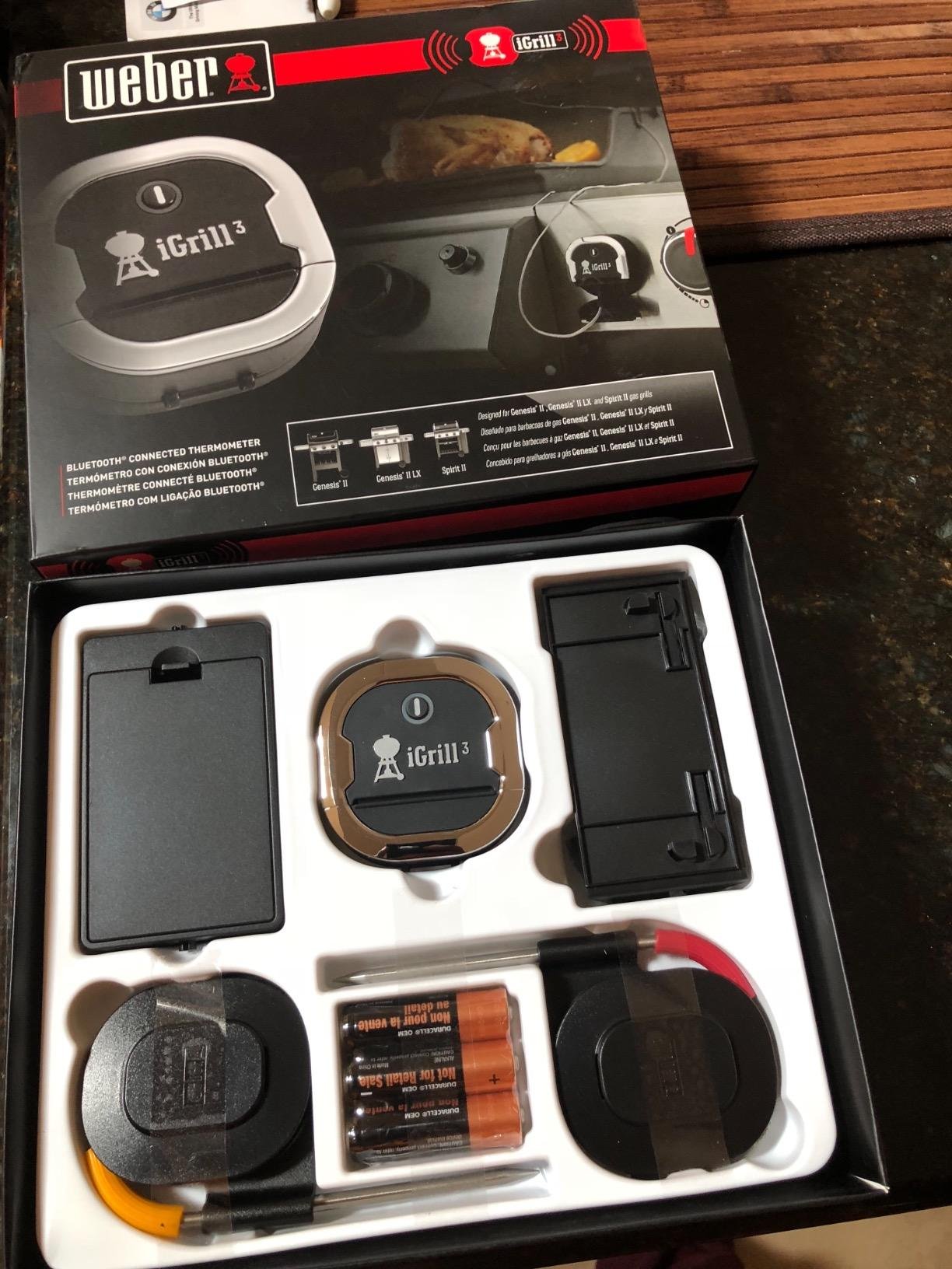 Weber iGrill 3 Grill Thermometer - App-Connected Smart Meat Thermometer with 4-Probe Capacity & Bluetooth Monitoring - 250-Hour Battery Life customer photo 2