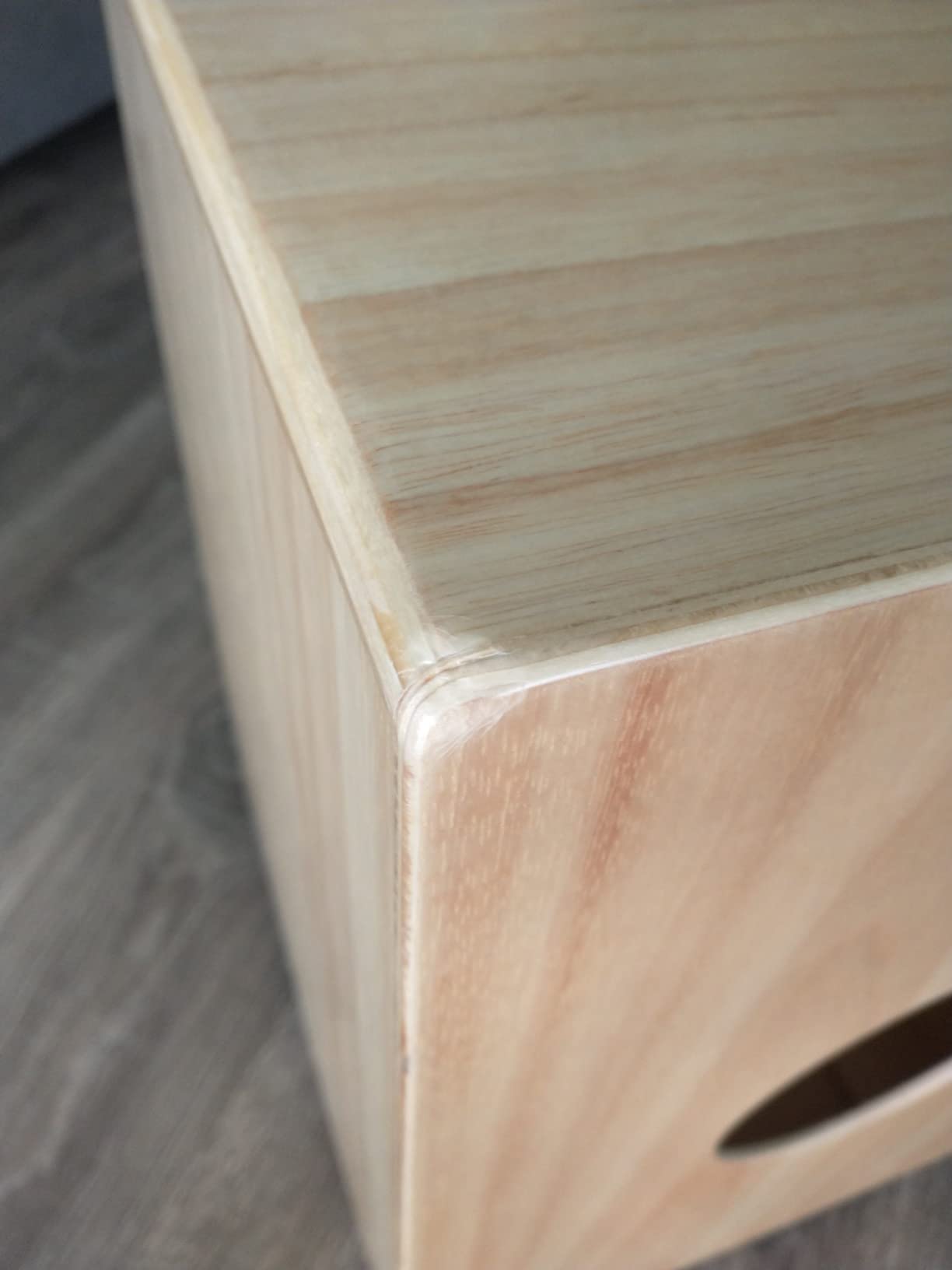 Pyle Jam - Wooden Cajon - Handcrafted Stringed Lightweight Percussion Box With Internal Guitar Strings, Rubber Capped Feet, Suitable For All Ages customer photo 2