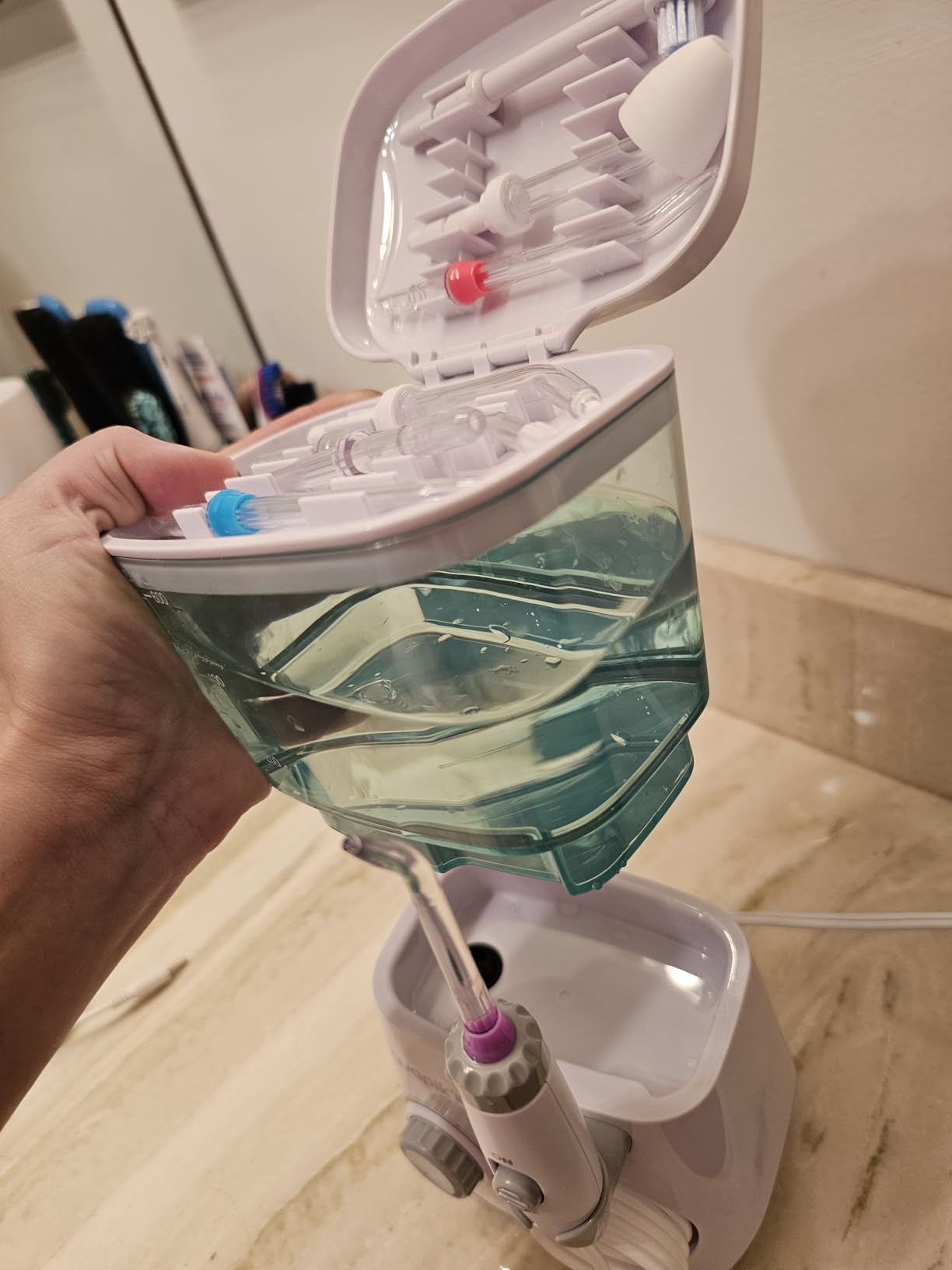 Aquapik 100 Countertop Water Flosser for Teeth, Corded Oral Irrigator Pick customer photo 1
