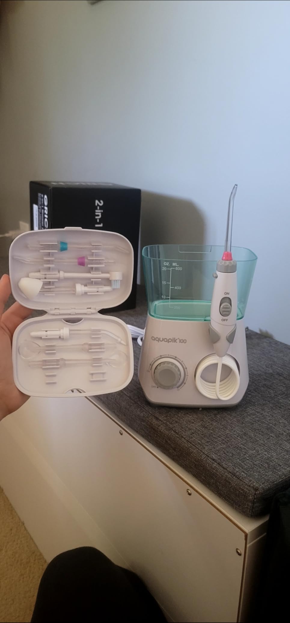 Aquapik 100 Countertop Water Flosser for Teeth, Corded Oral Irrigator Pick customer photo 2