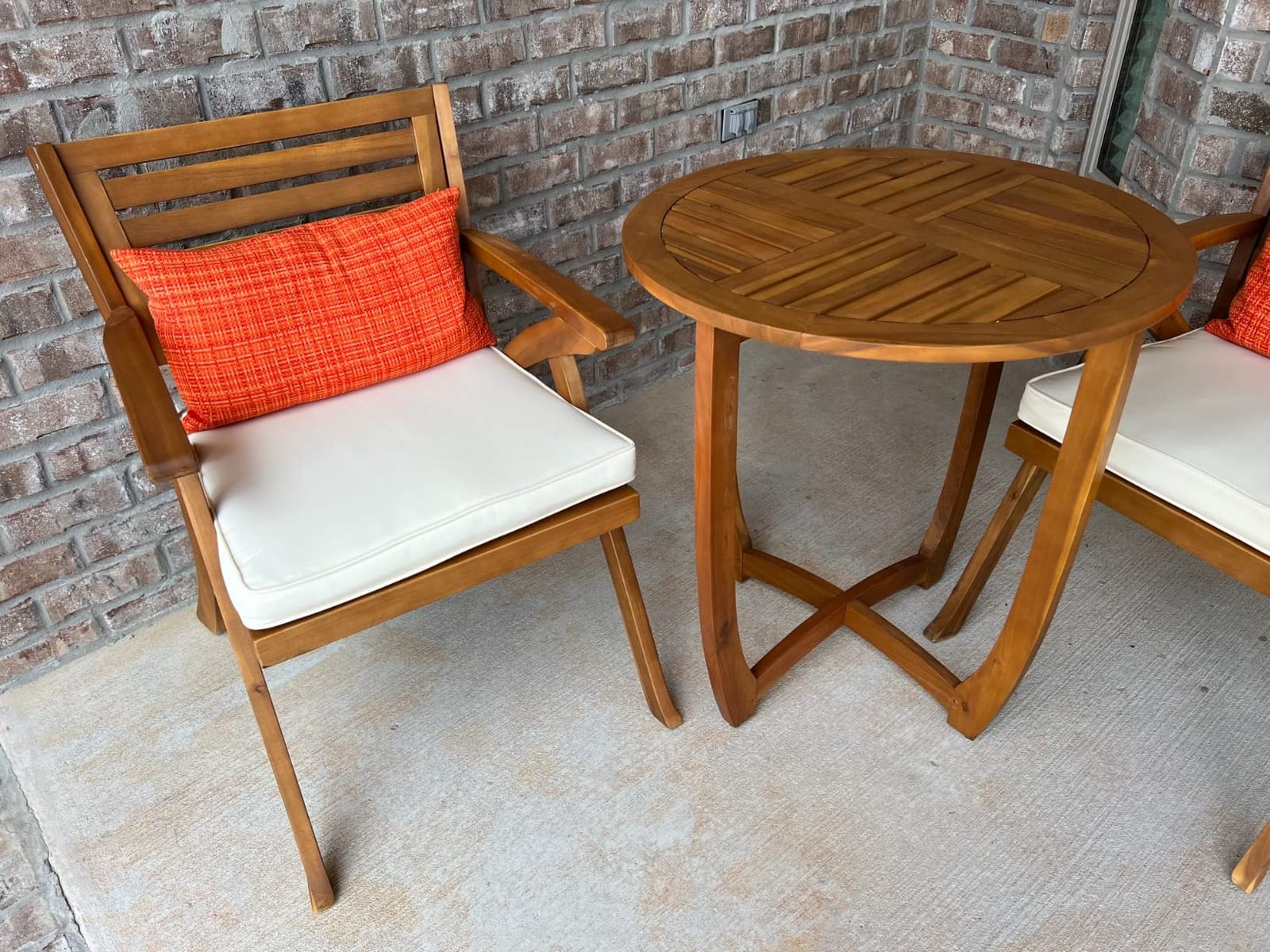 Christopher Knight Home Coronado Acacia Wood Bistro Set, 3-Pcs Set, Teak Finish customer photo 2