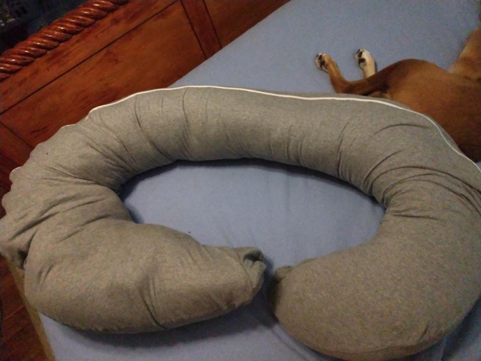 Restorology, Pregnancy Pillow - 60 Inch, C-Shaped Maternity Pillows for Sleeping - Full Body Pillow for Pregnant Women - Reduces Hip, Back Pain for Side & Stomach Sleepers - Washable Cover customer photo 1