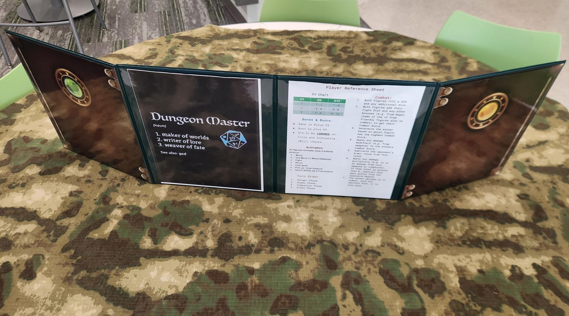 Stratagem The Master's Tome 4-Panel Customizable GM Screen with Free Inserts (Brown) customer photo 1