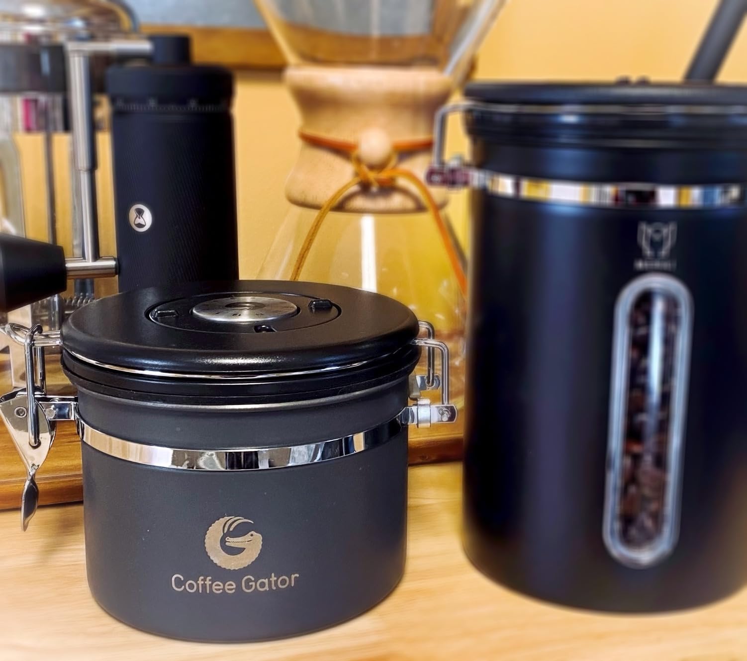 Coffee Gator Coffee Canister, 11oz Airtight Stainless Steel Container customer photo 1