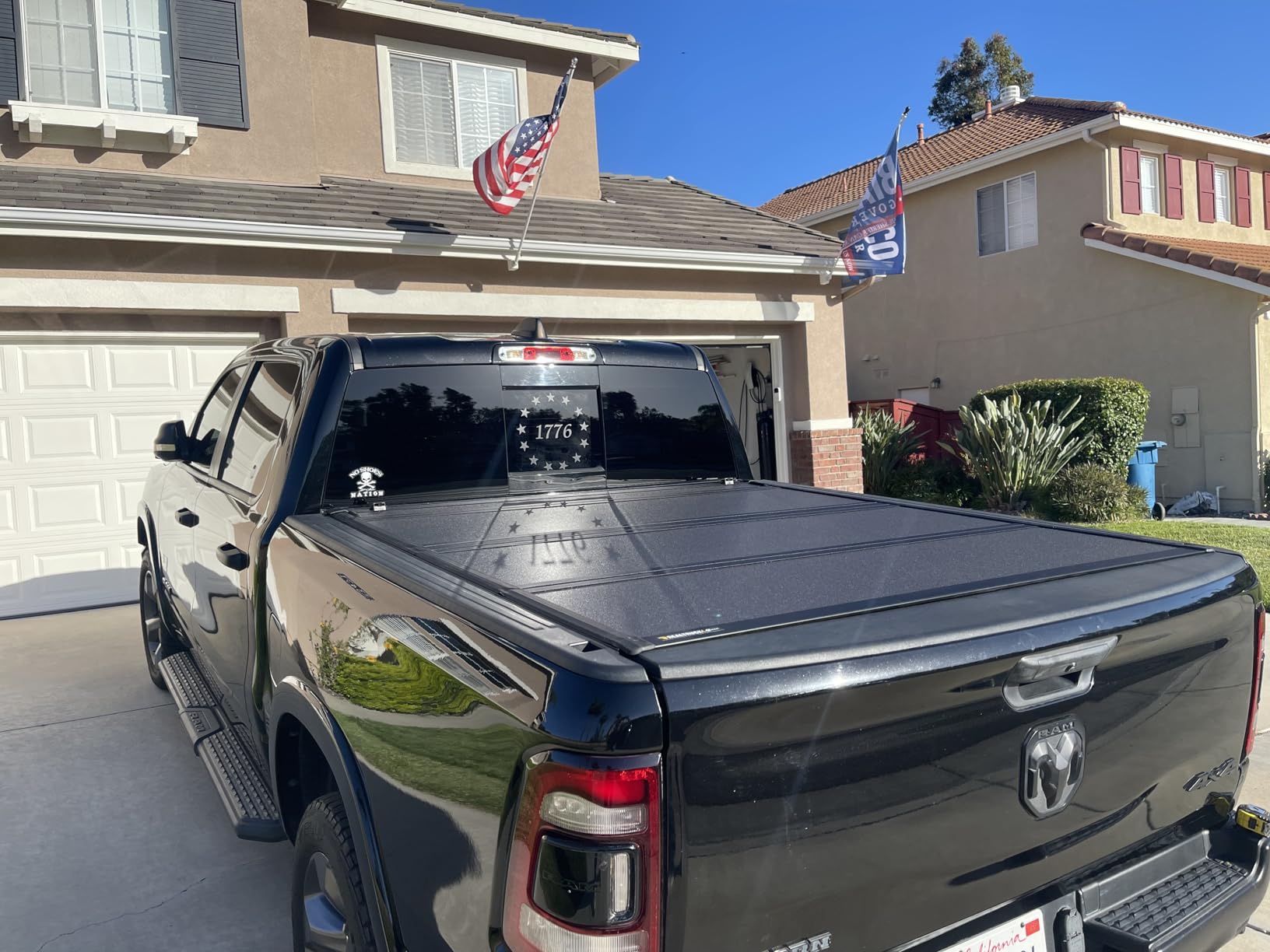 RealTruck BAK BAKFlip MX4 Hard Folding Truck Bed Tonneau Cover | 448203 | Fits 2002-2024 Dodge Ram 1500, 2019-2024 Dodge Ram Classic, 2003-2021 2500/3500 6' 4