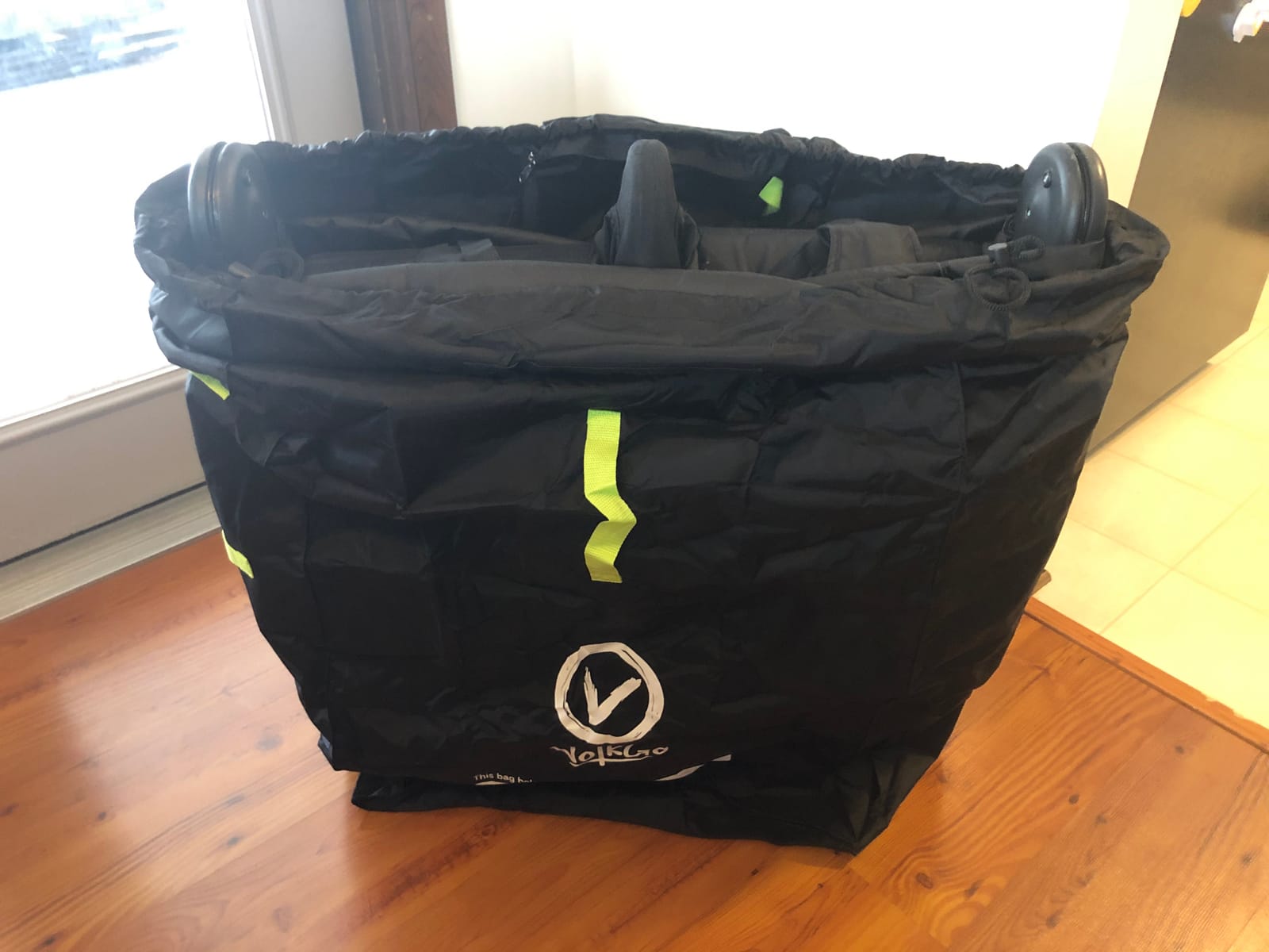 V VOLKGO XL Stroller Travel Bag for Airplane with Backpack Shoulder Straps, Stroller Cover for Air Travel, Jogger & Carrier, Waterproof Travel Cover (18x24x47 in) customer photo 1