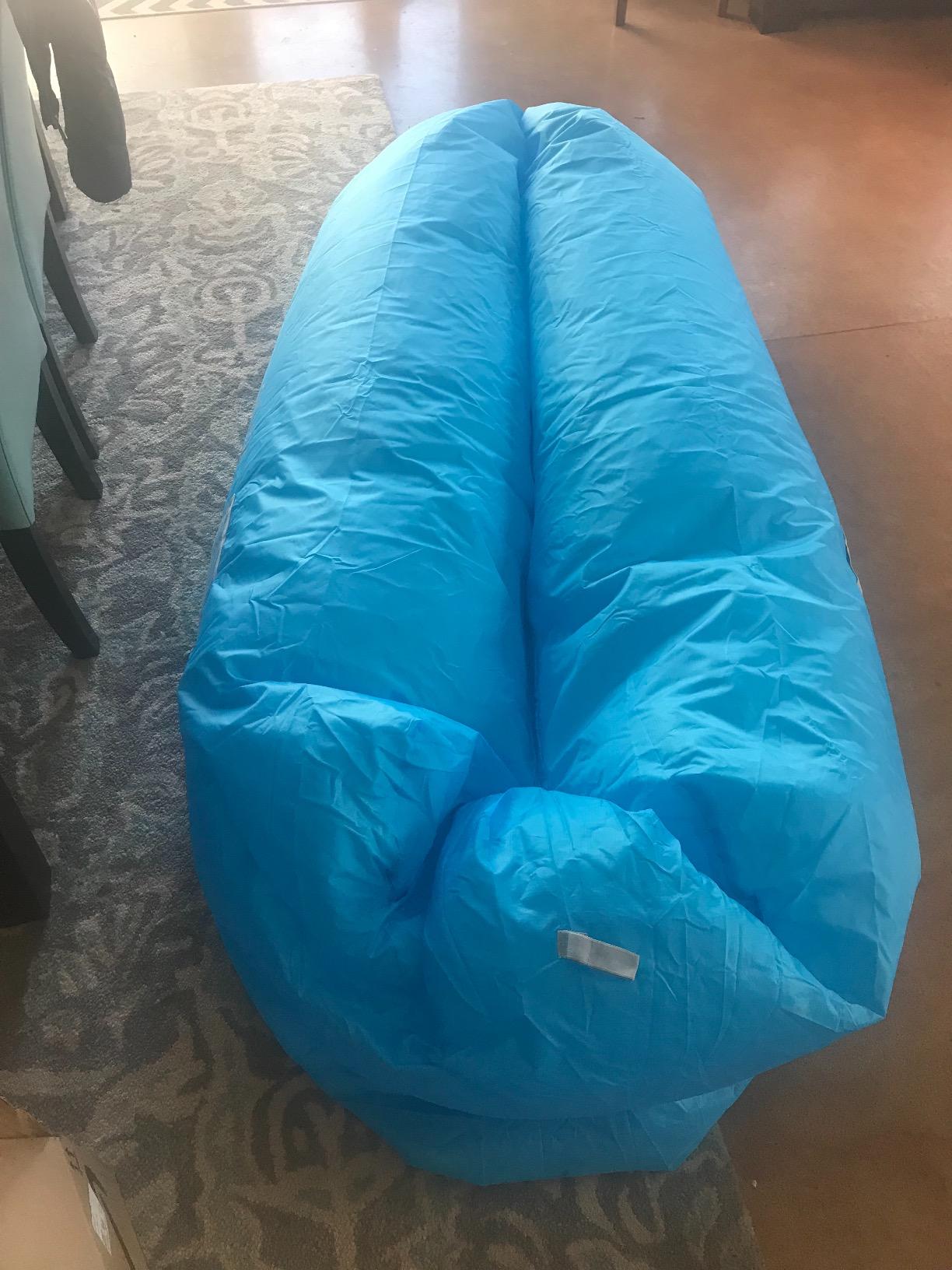 WEKAPO Inflatable Couch Air Lounger Chair - Camping & Beach Accessories, Portable Blow up Sofa for Hiking, Lawn, Indoor/Outdoor Movies & Music Festivals. Lightweight and Easy to Set Up Air Hammock customer photo 2