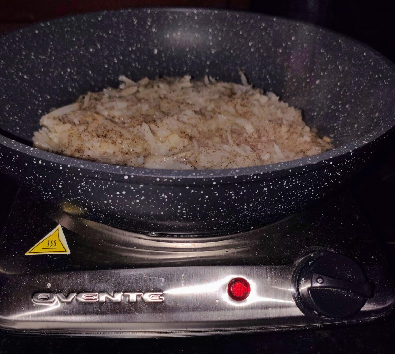 OVENTE Electric Infrared Single Burner, 1000W Hot Plate, Silver BGI101S customer photo 1