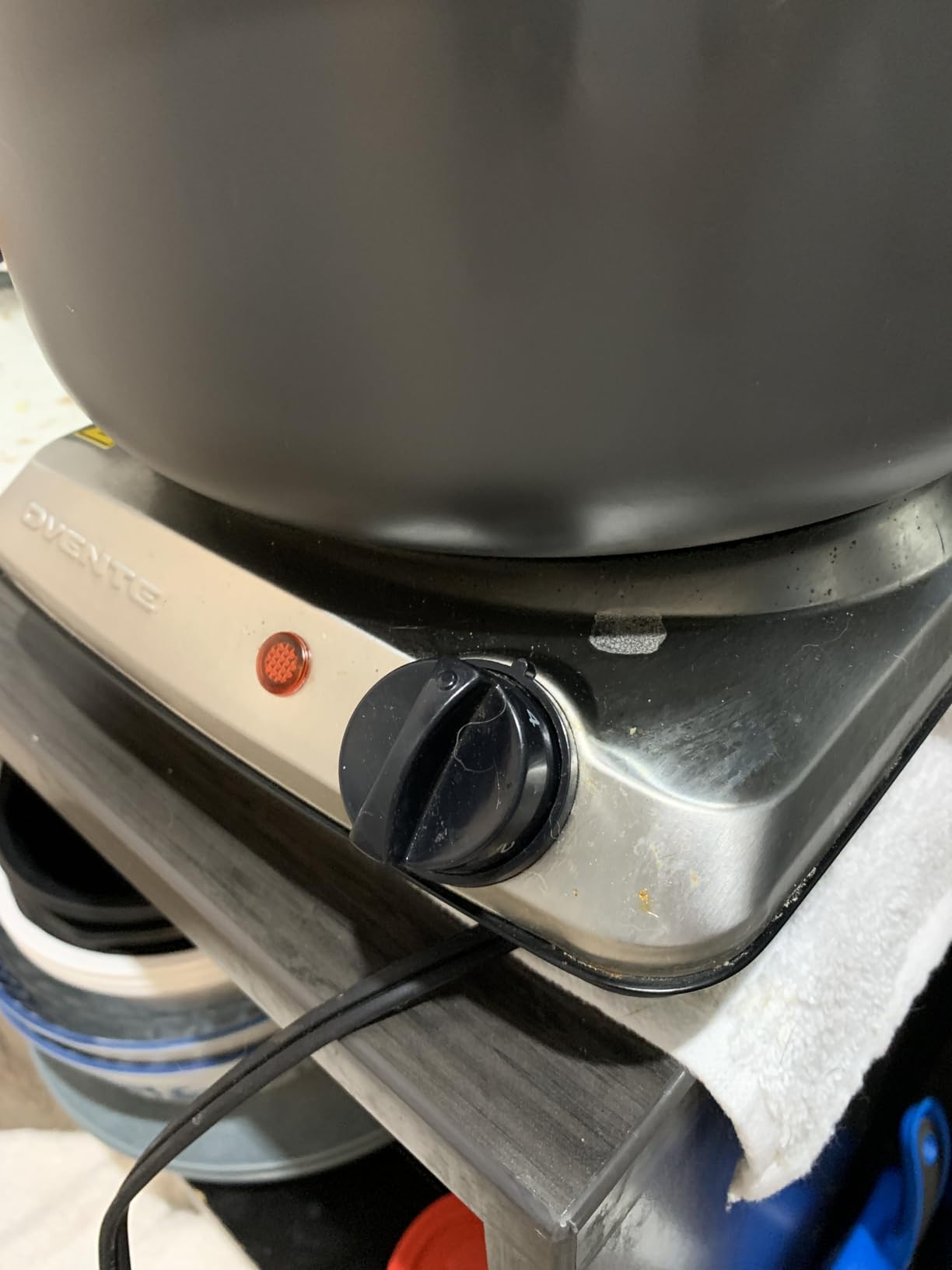 OVENTE Electric Infrared Single Burner, 1000W Hot Plate, Silver BGI101S customer photo 2