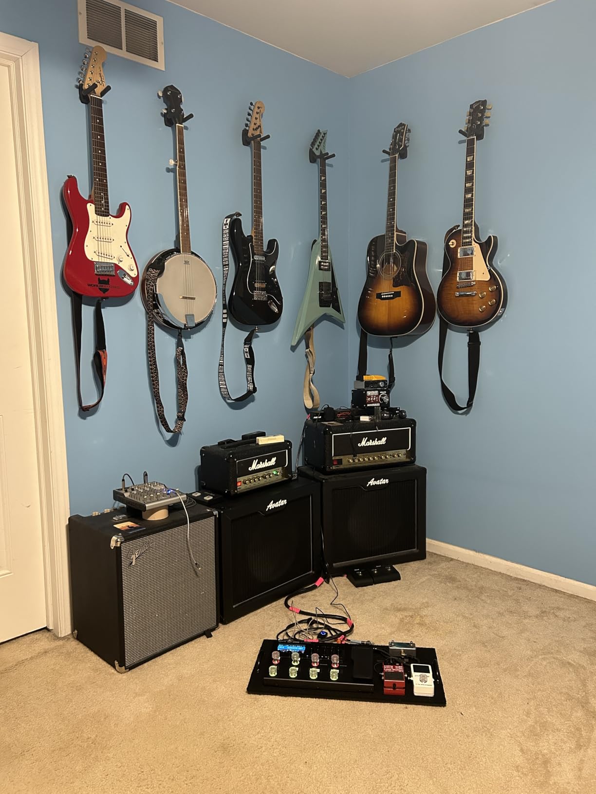 6 Pcs Guitar Hangers Keep Hook Holder Wall Mount for All Size Guitars, Bass, Mandolin, Banjo customer photo 1