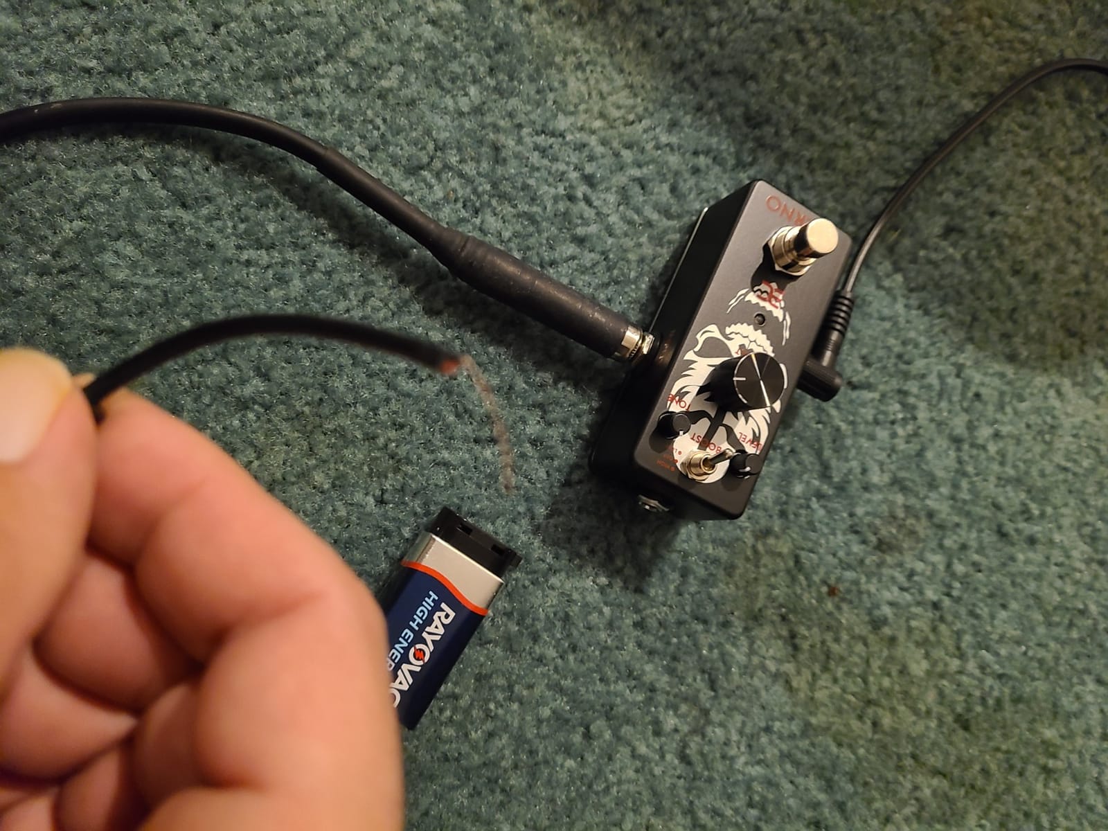 EX Inferno Death Metal Distortion Guitar Pedal, High-Gain Electric Guitar Effects Mini Pedal, with 3-Mode Boost Switch, True Bypass customer photo 1