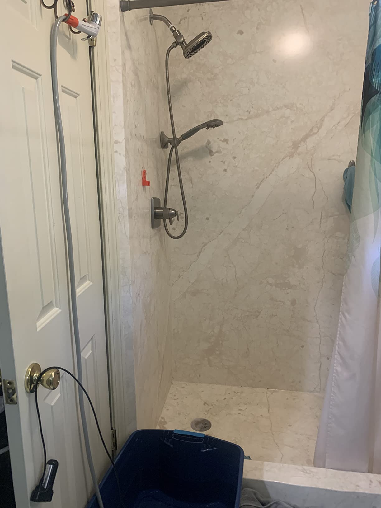 KEDSUM Portable Shower, Portable Camp Shower Pump with Rechargeable Battery, Portable Shower for Camping, Portable Outdoor Shower Head for Camping, Hiking, Traveling(+ Handheld Sprayer) customer photo 2