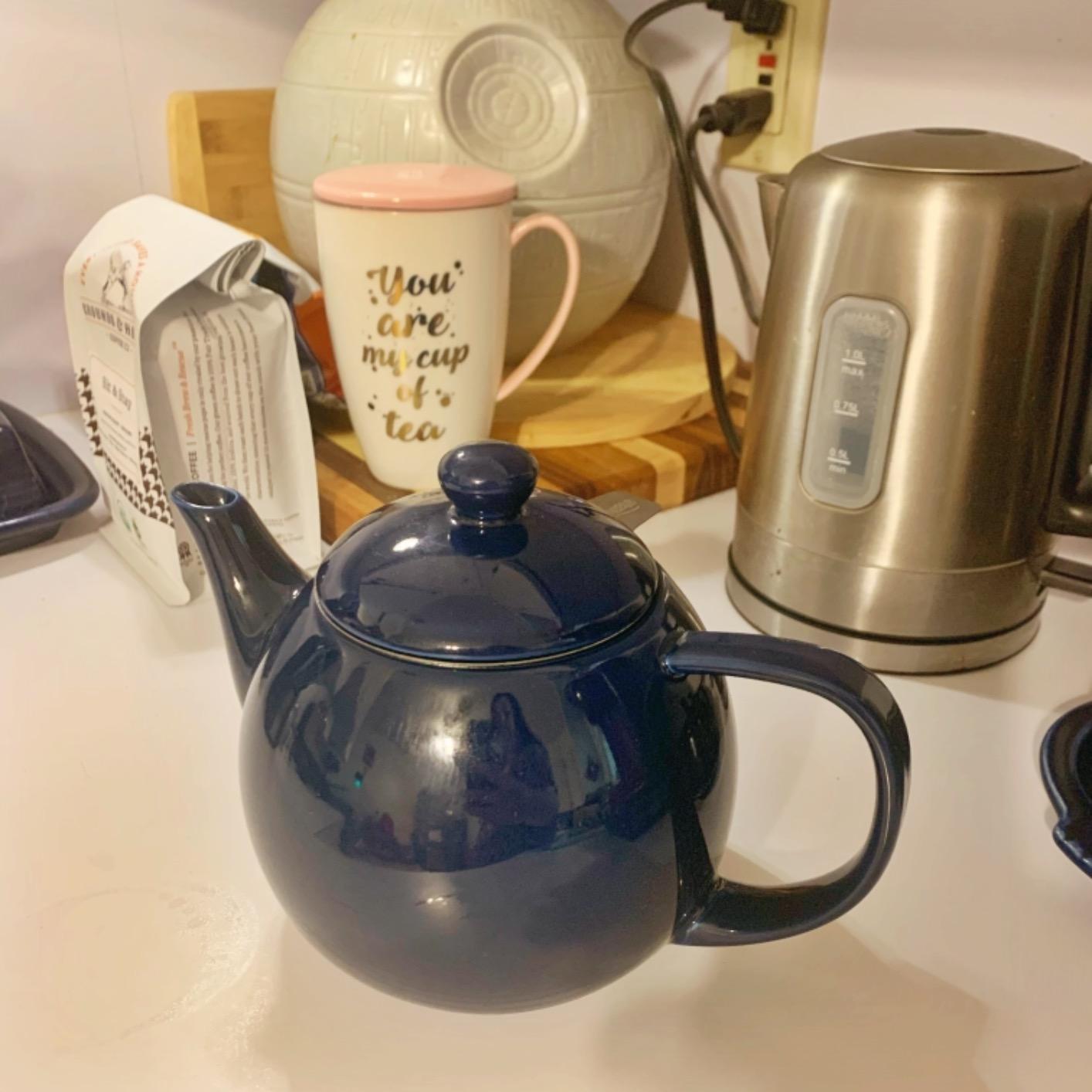 Sweese Teapots for Tea, 27 oz Porcelain Tea pot with Removable Stainless Steel Infuser, Tea Pots for Loose Tea - White customer photo 1