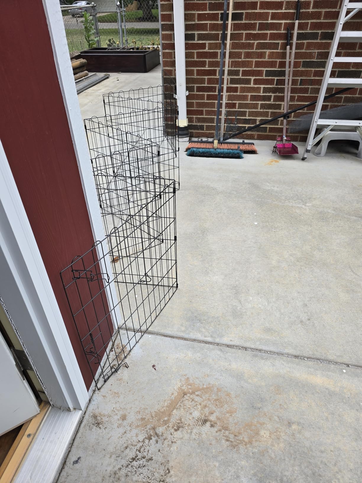 Amazon Basics Foldable Octagonal Metal Exercise Dog Playpen, Indoor/Outdoor Pet Fence, No Door, 8 Panels, Extra Small, 24 x 24 Inches, Black customer photo 1