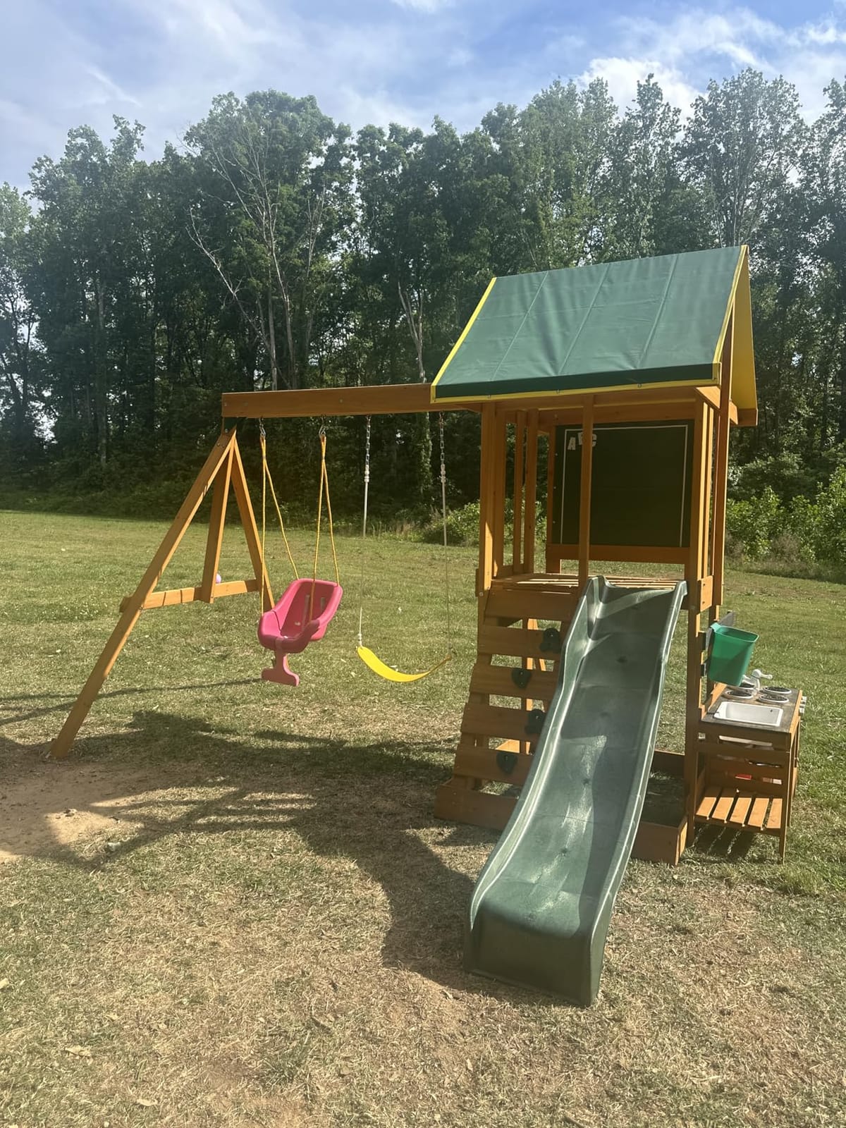 KidKraft Appleton Wooden Swing Set, (Amazon Exclusive) customer photo 2