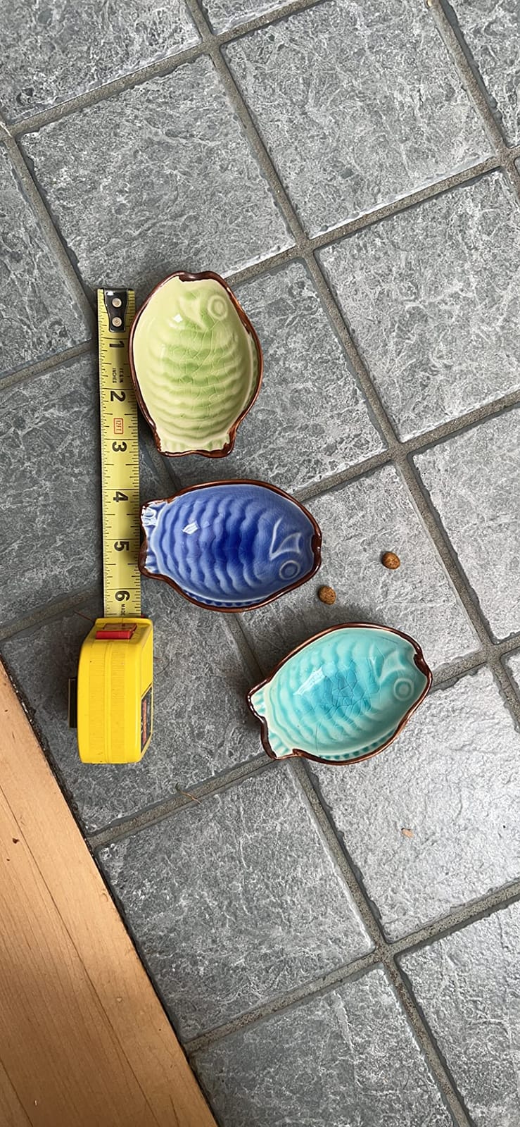 WAIT FLY Lovely Grape Leaves Shaped Ceramics Seasoning Dishes/ Tea Bag Holders/ Ketchup Saucer/ Appetizer Plates/ Vinegar Spice Salad Soy Sushi Wasabi Seasoning Dipping Bowls, Set of 3 customer photo 1