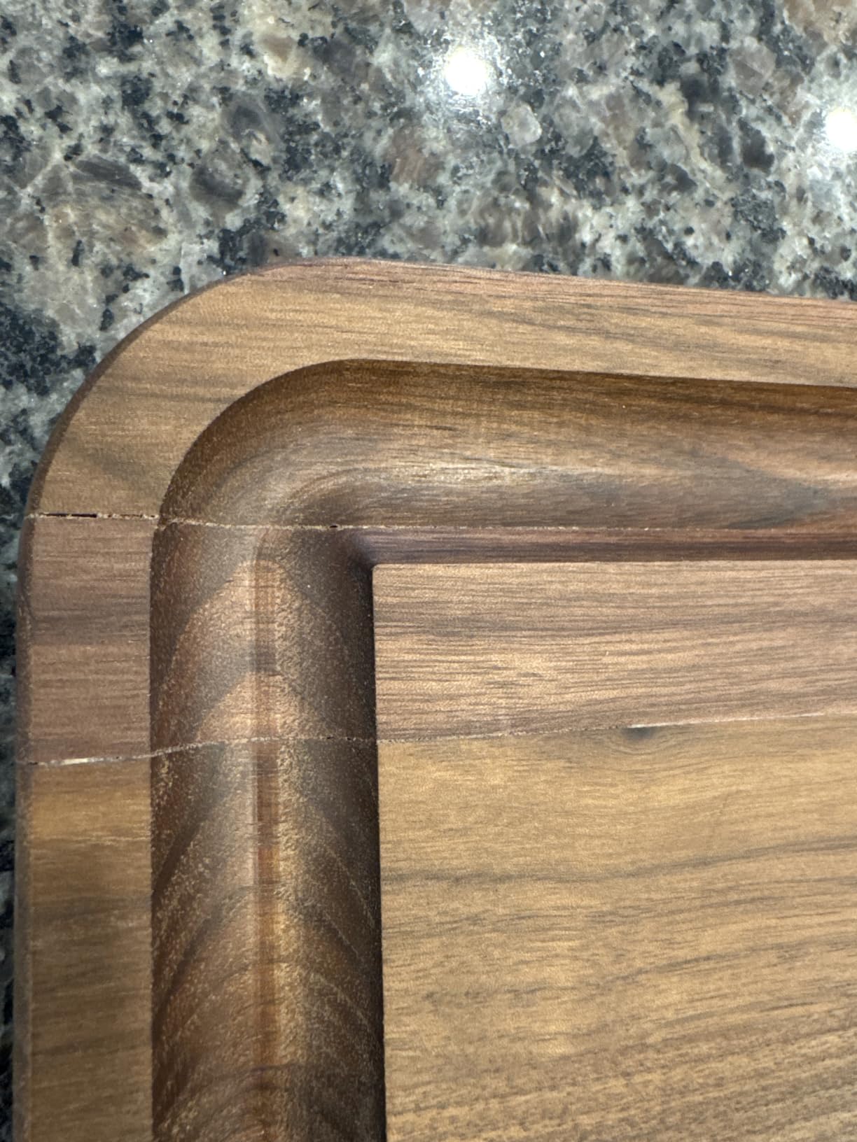 Made in USA Walnut Cutting Board by Virginia Boys Kitchens - Butcher Block made from Sustainable Hardwood (8x12) customer photo 2