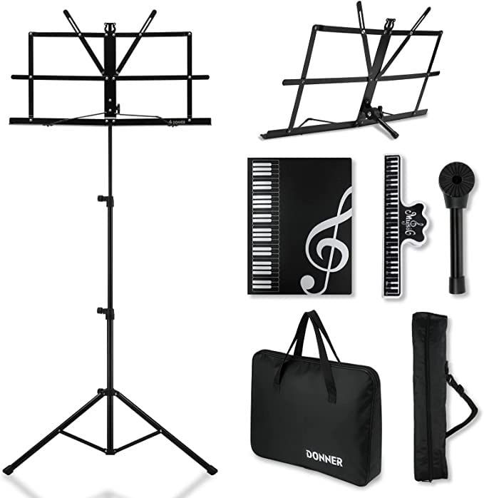 Donner DMS-1 Sheet Music Stand with Light & Carrying Bag customer photo 1