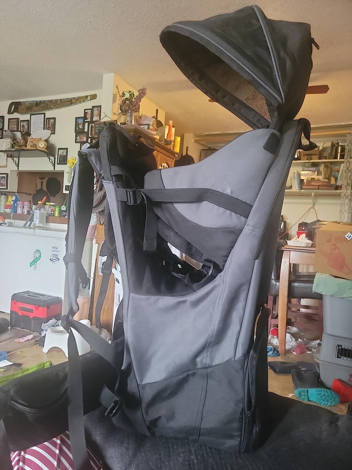 ClevrPlus Deluxe Adjustable Baby Carrier Outdoor Hiking Child Backpack Camping customer photo 1