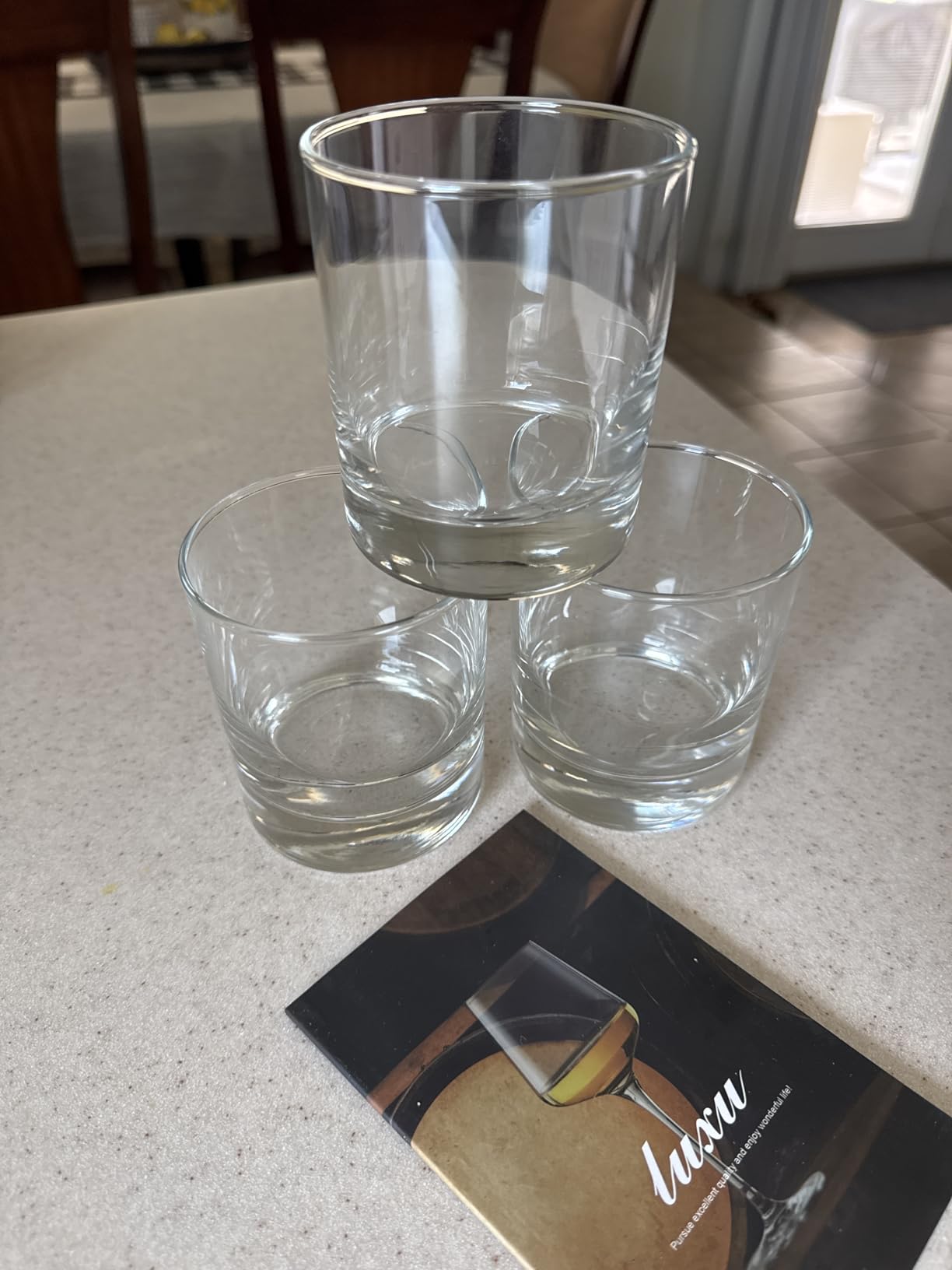 LUXU Whiskey Glasses,11 OZ Short Glass Tumbler,Lowball Glasses Set of 6 customer photo 1