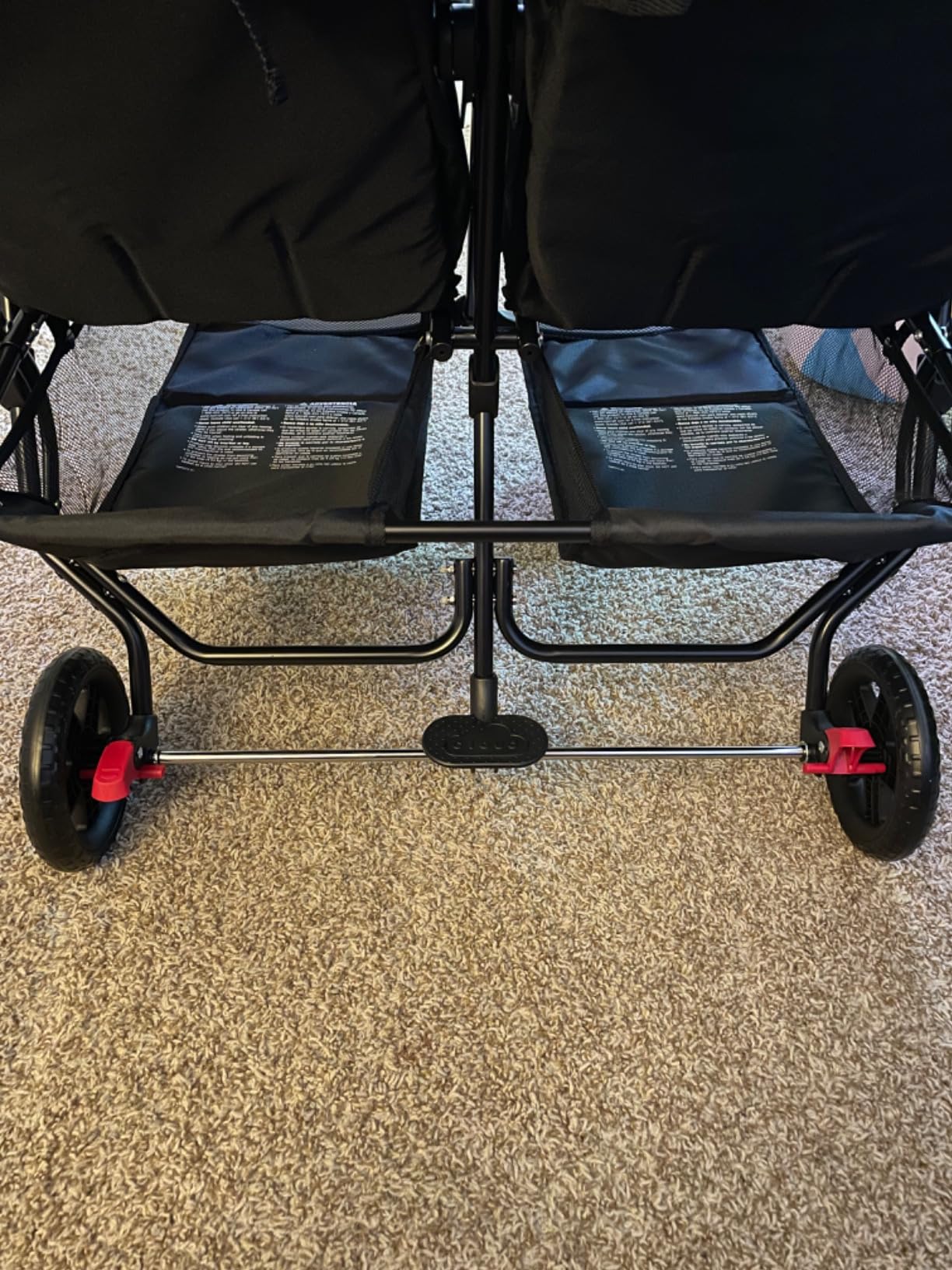 Kolcraft Cloud Plus Lightweight Double Stroller with Extra Storage, Red/Black customer photo 1